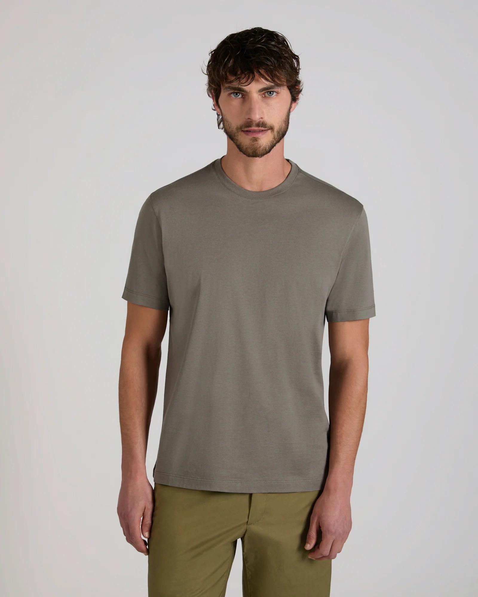 Slim fit cotton and silk jersey T-shirt - Image 2