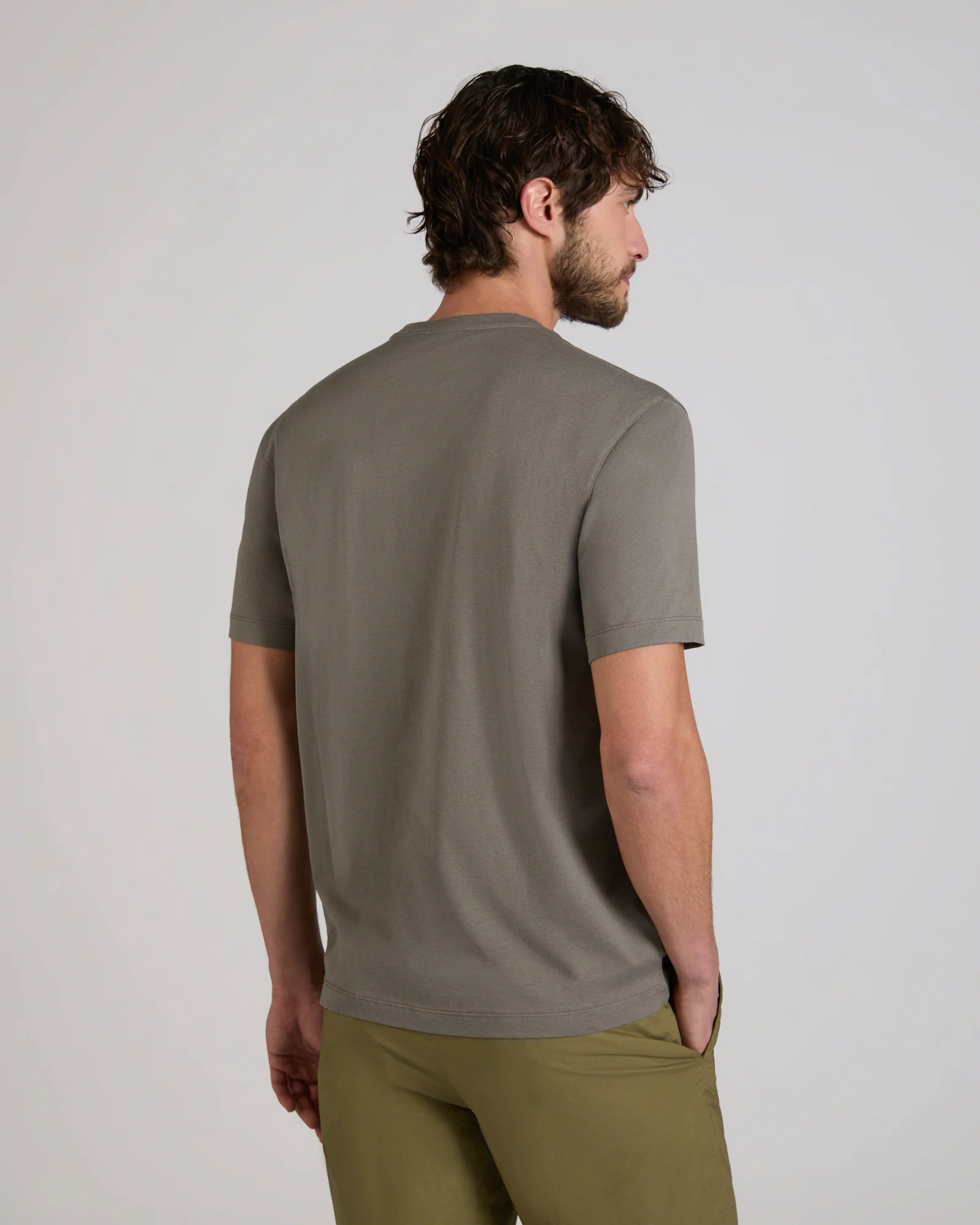 Slim fit cotton and silk jersey T-shirt - Image 3