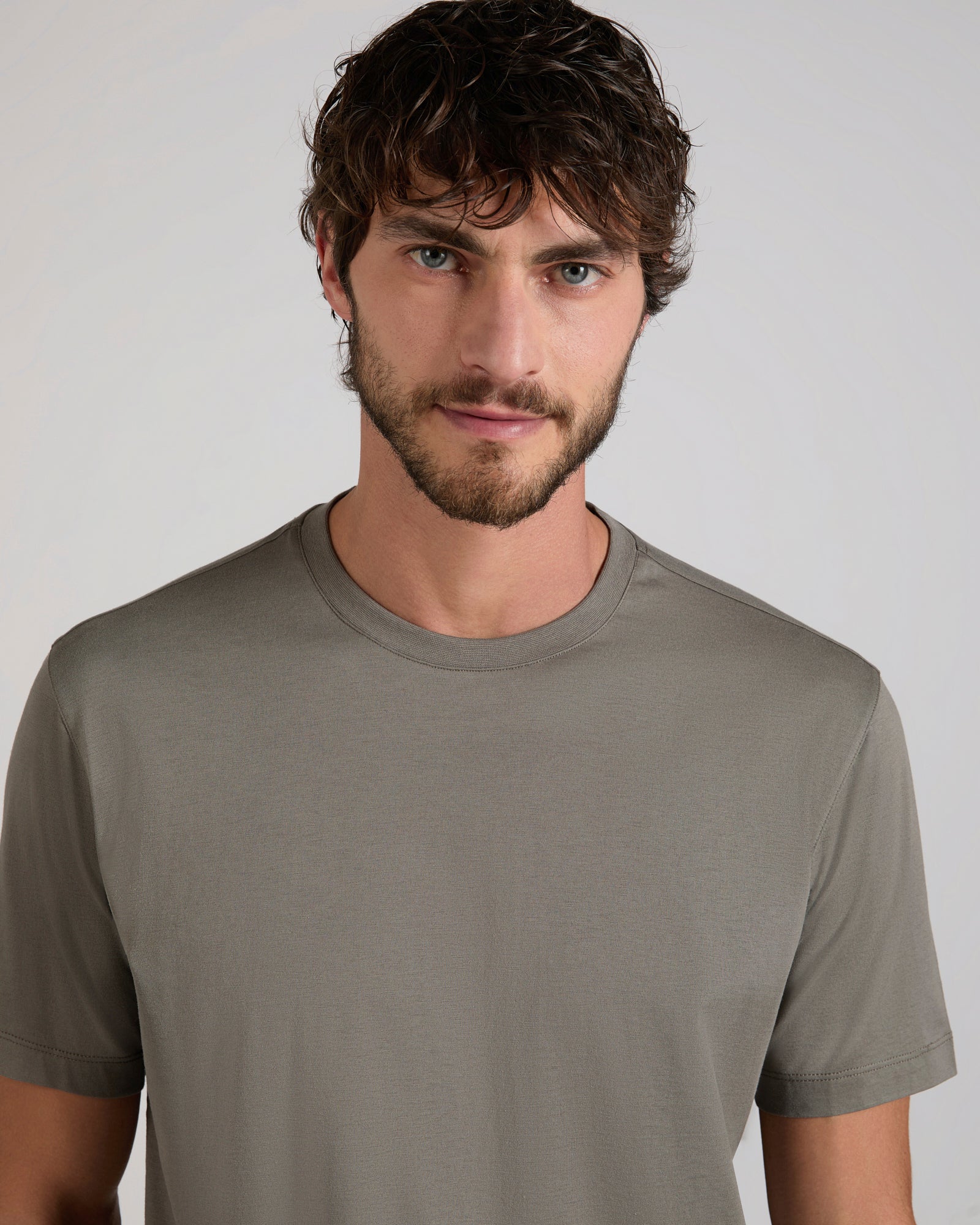 Slim fit cotton and silk jersey T-shirt - Image 4