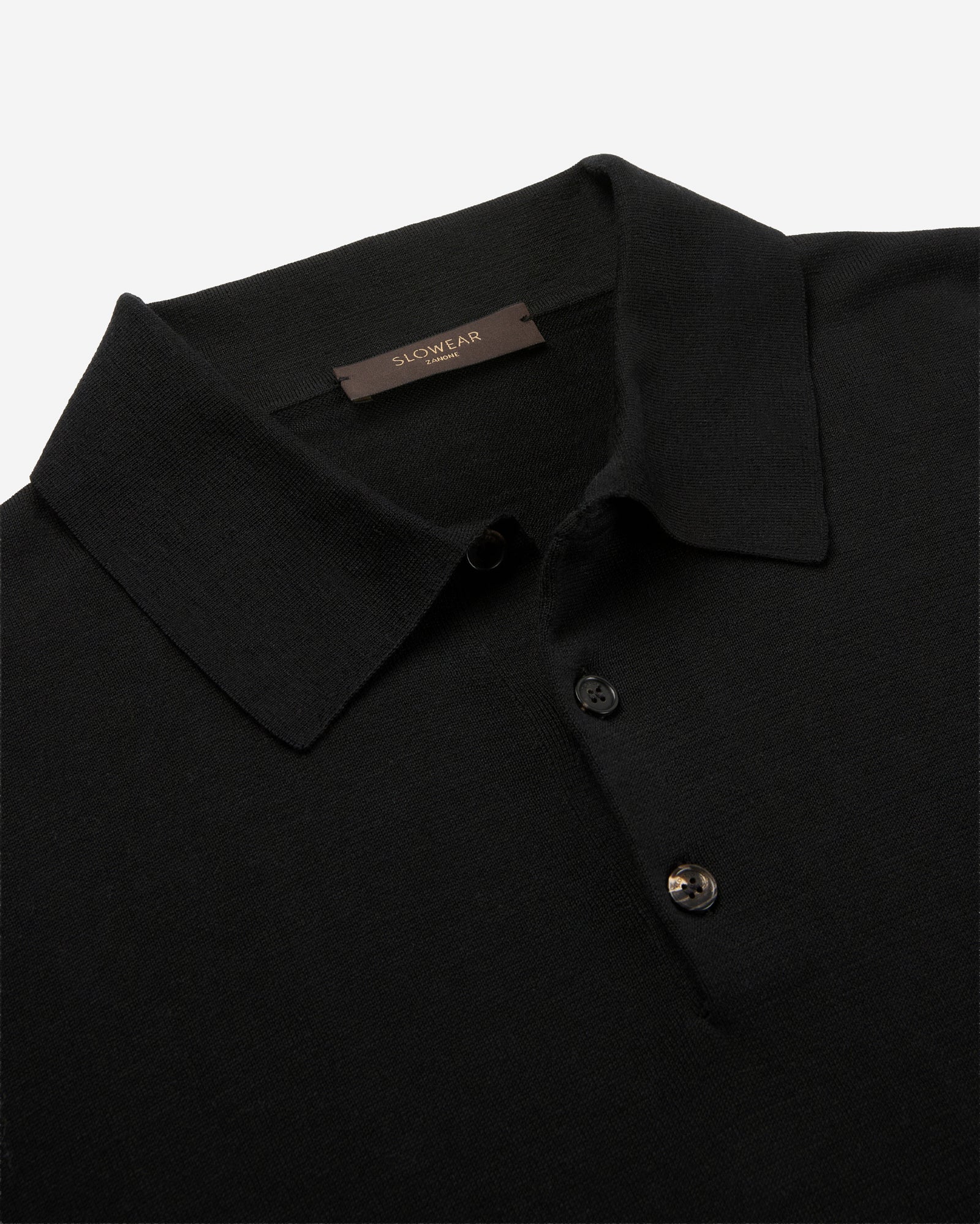 Slim fit cotton and silk polo shirt - Image 6
