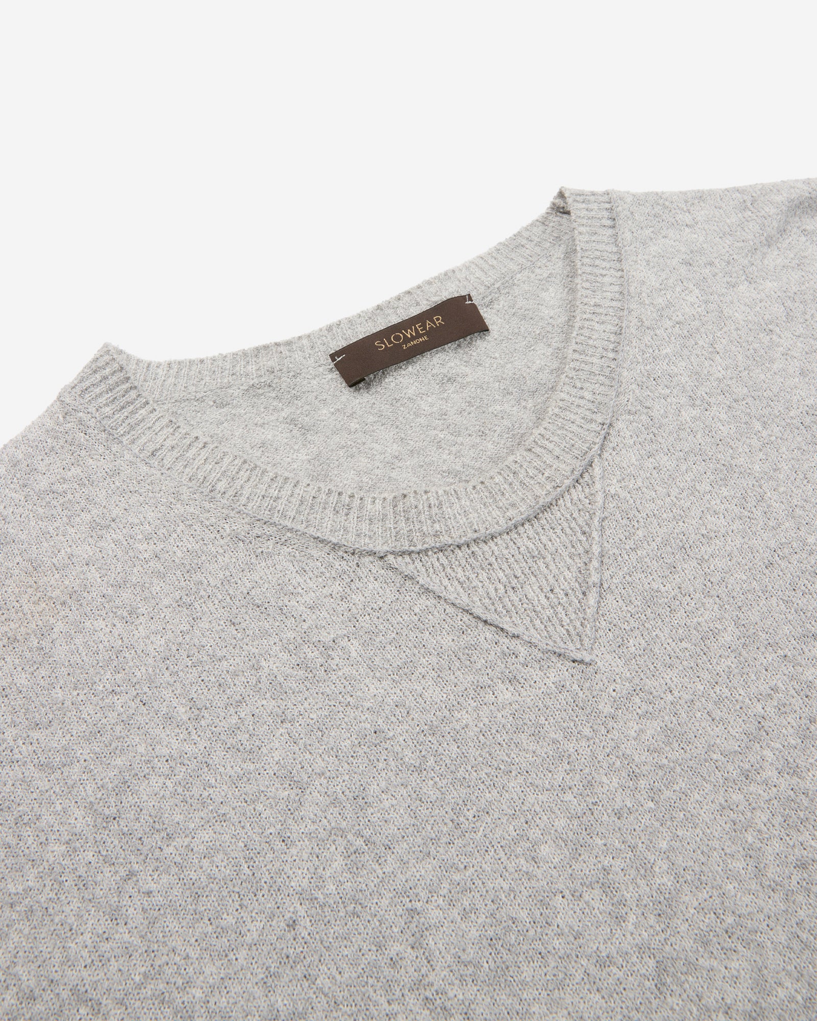 Slim fit cotton bouclé crew-neck jumper - Image 6