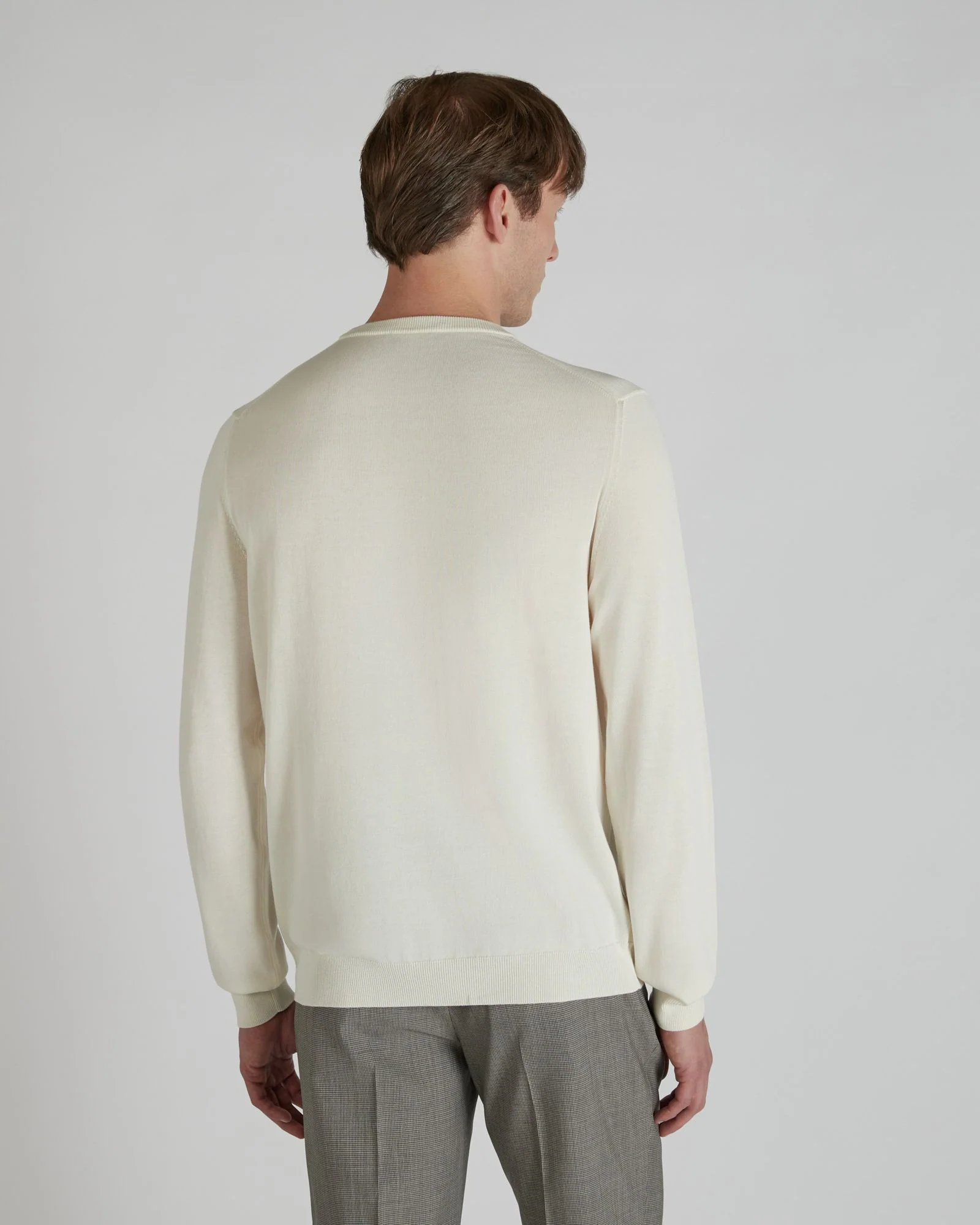 Slim-fit cotton crêpe crewneck jumper - Image 3
