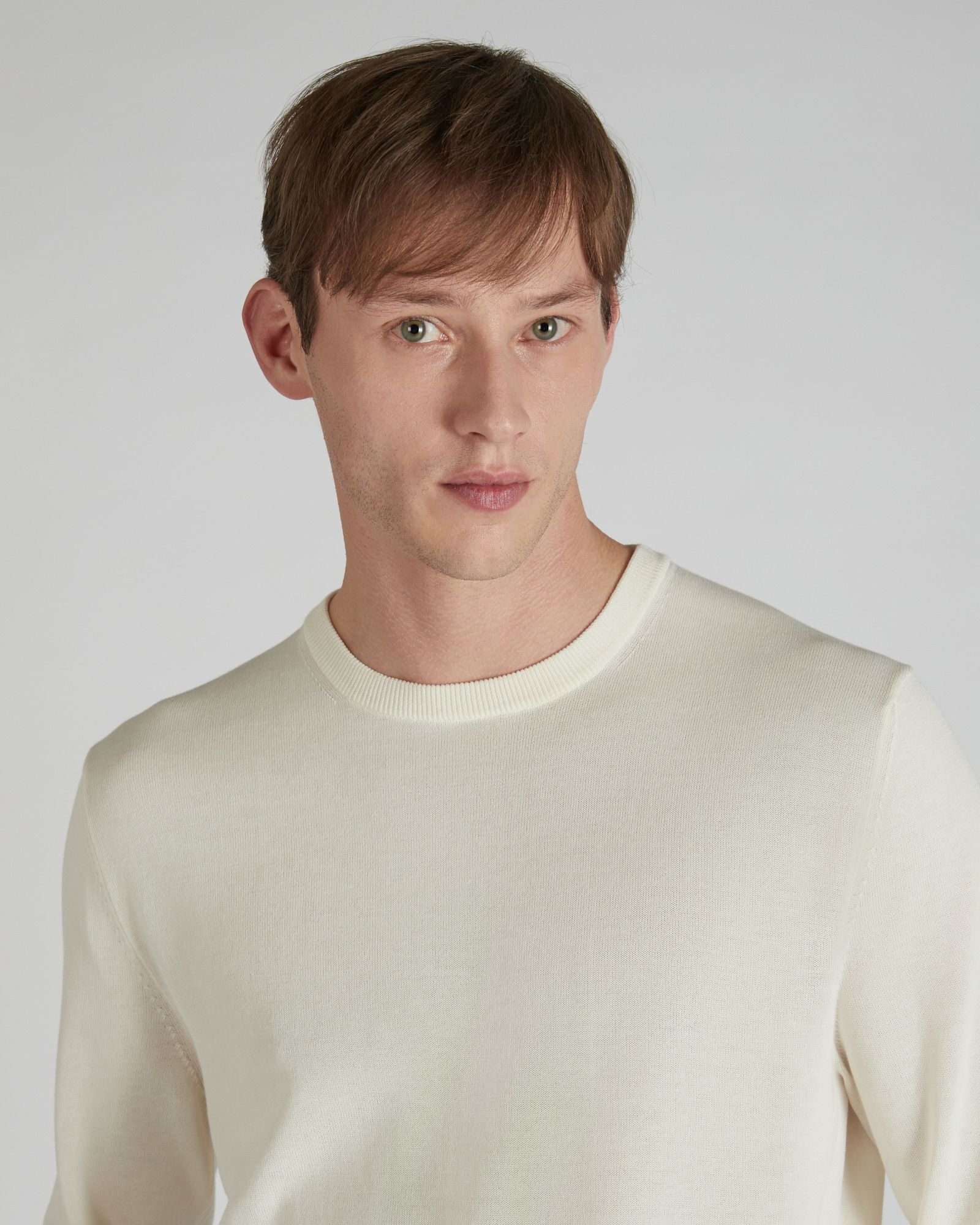 Slim-fit cotton crêpe crewneck jumper - Image 4