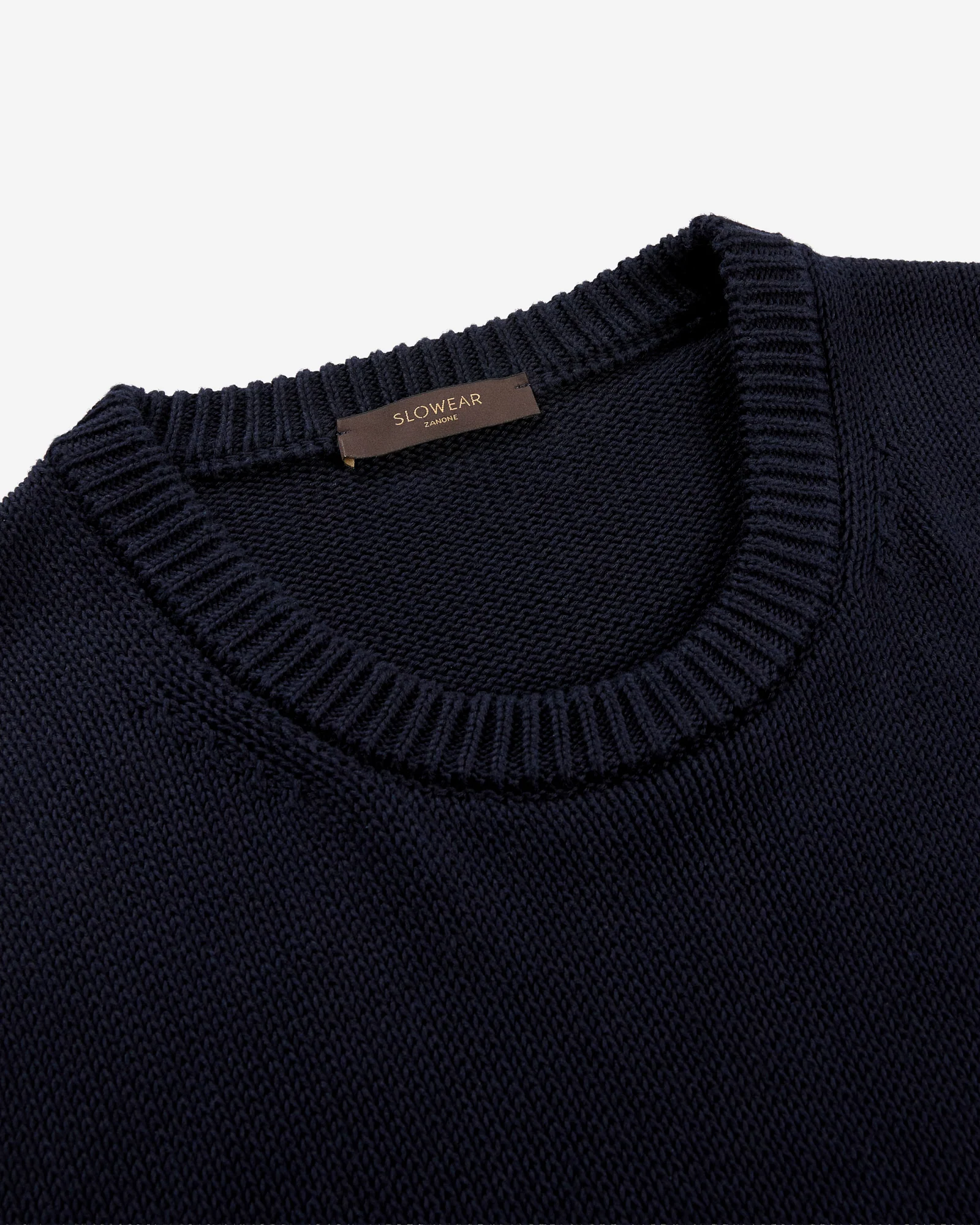 Slim fit cotton crew-neck jumper - Image 6