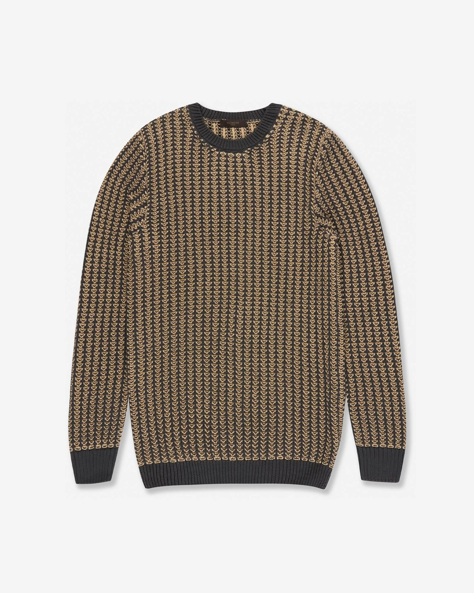 Slim fit cotton crew-neck jumper