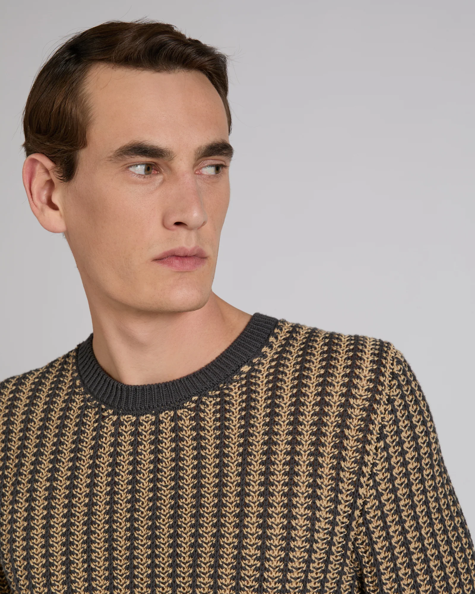 Slim fit cotton crew-neck jumper - Image 4