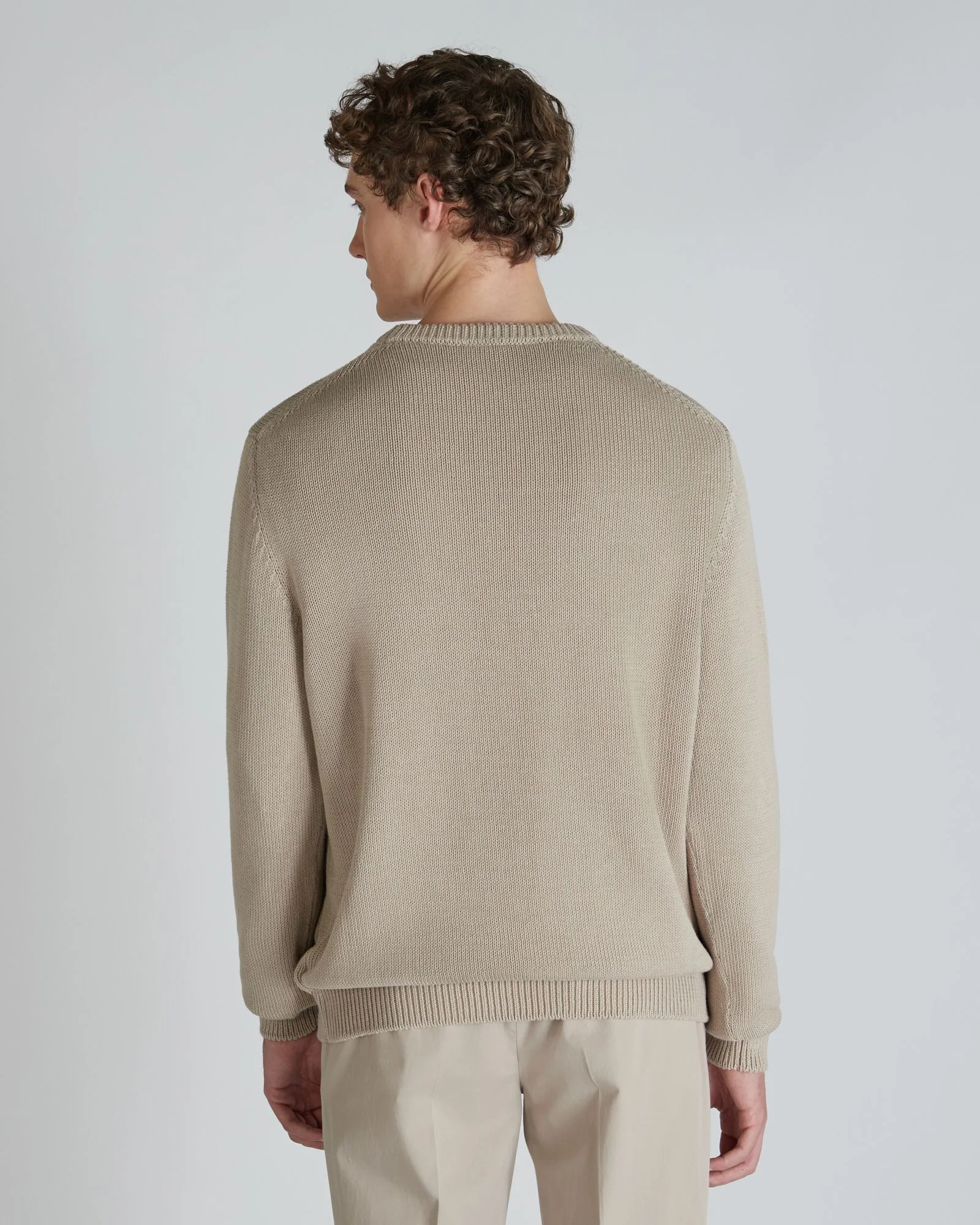 Slim-fit cotton crewneck jumper - Image 3
