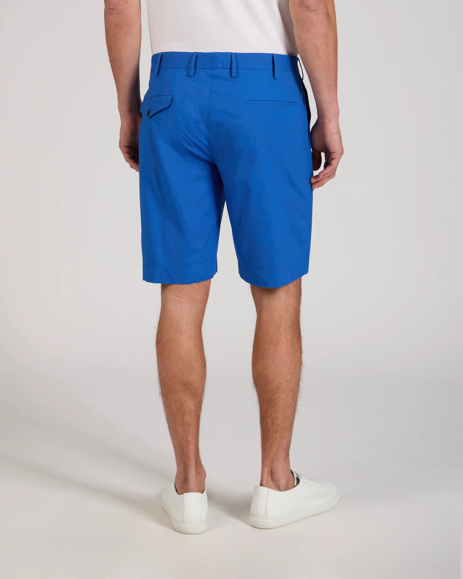 Slim fit cotton poplin Bermuda shorts - Image 3