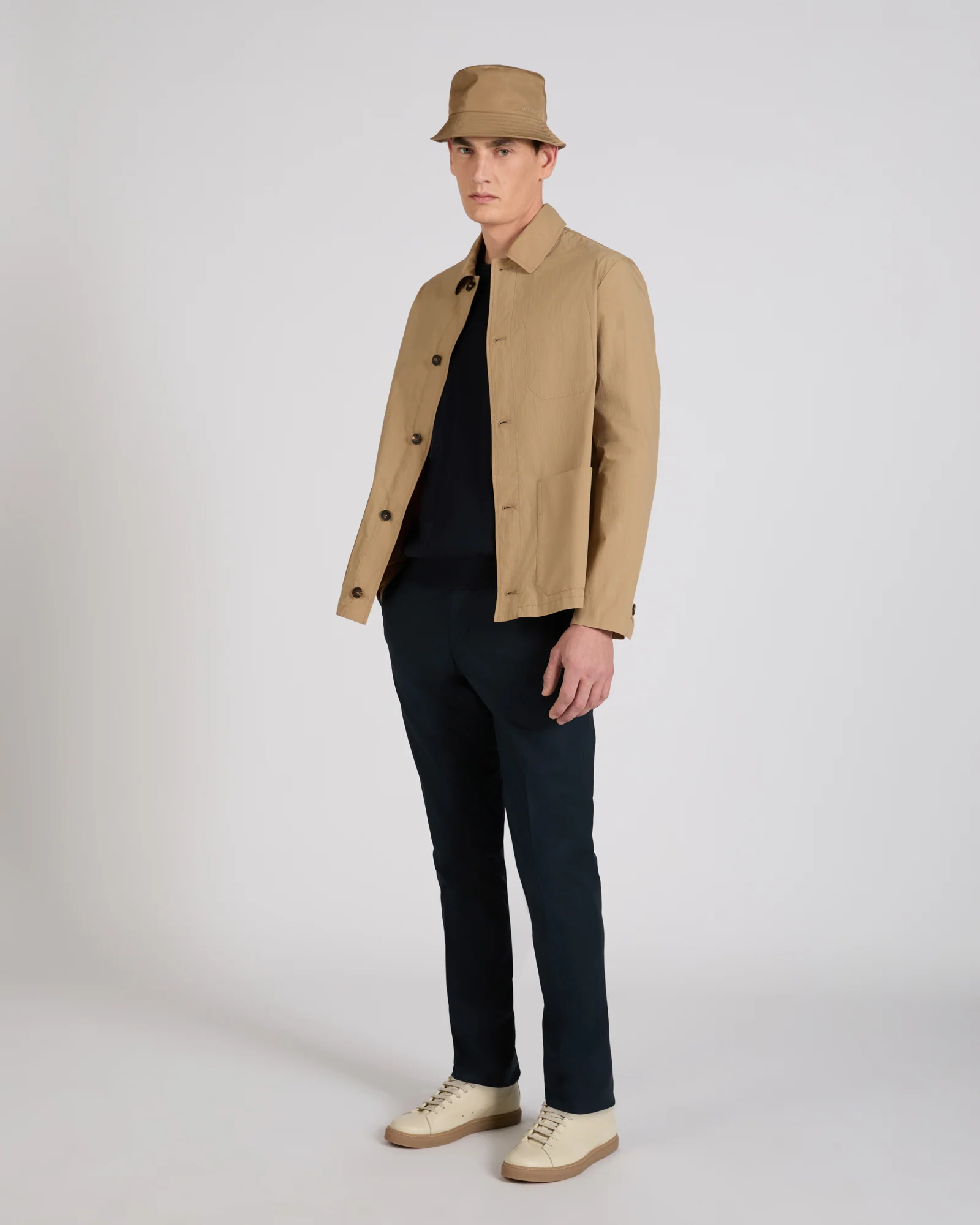 Slim fit cotton poplin trousers - Image 5