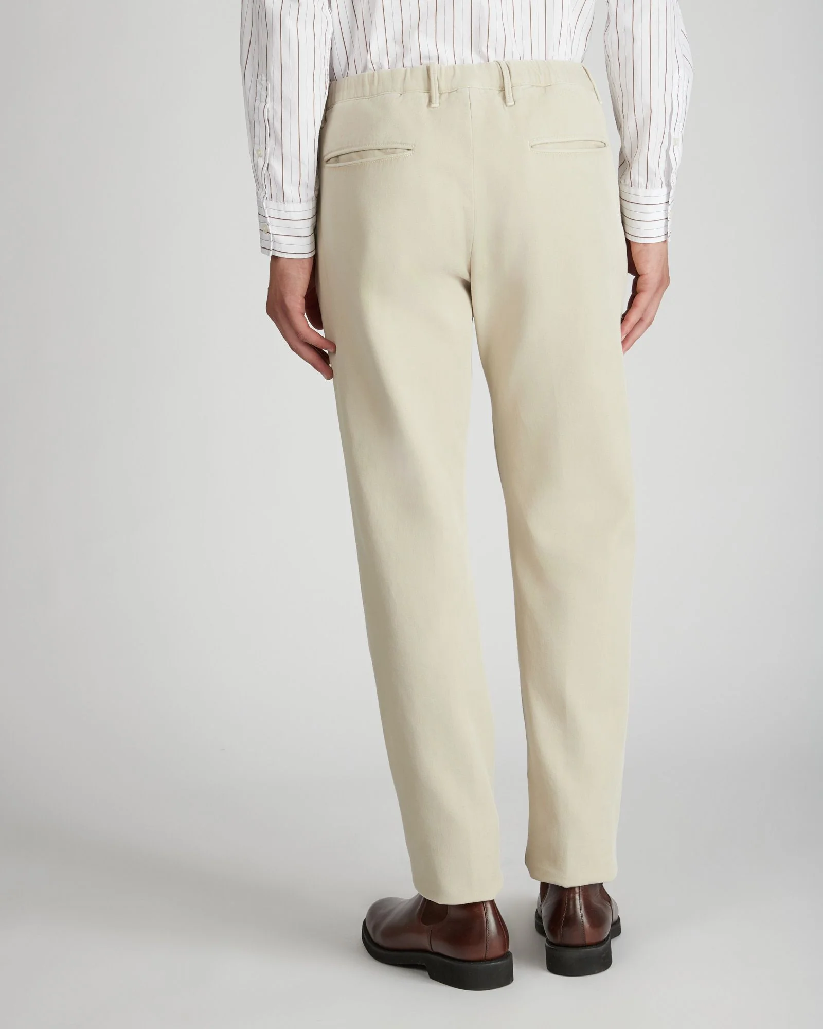 Slim fit cotton trousers - Image 3