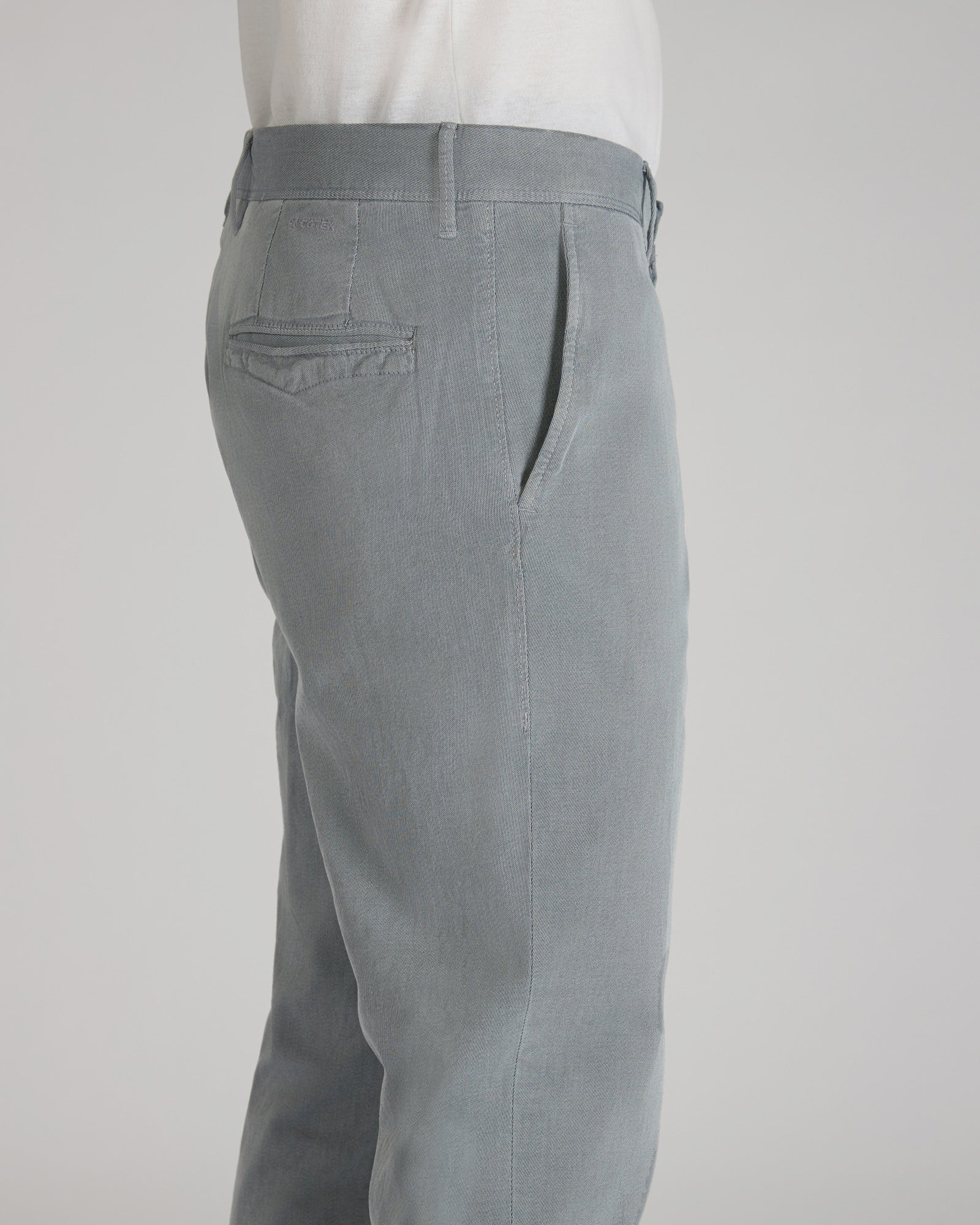 Slim-fit cotton twill trousers - Image 4