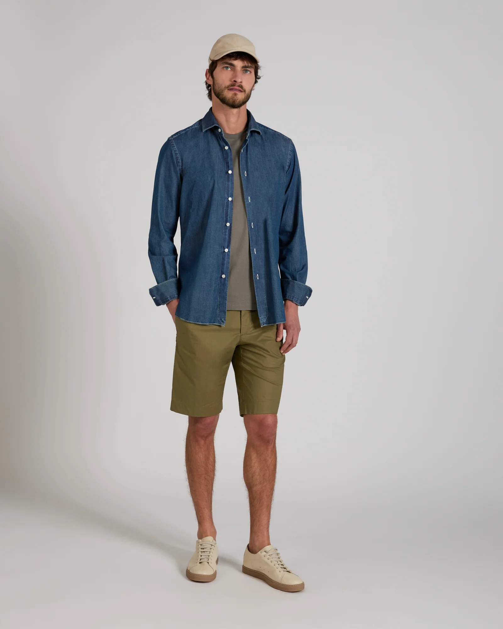 Slim fit denim cotton shirt - Image 5