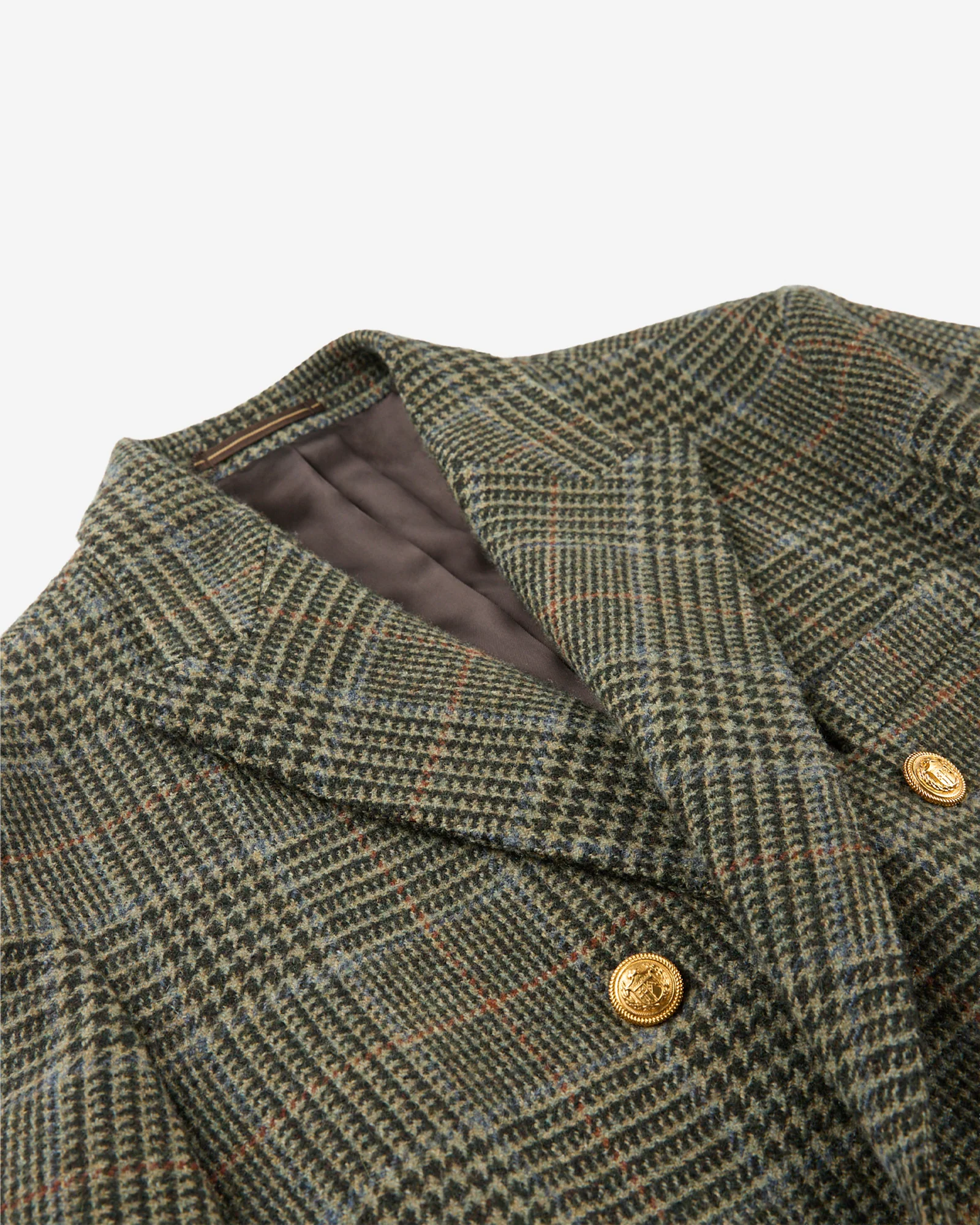 Slim fit double-breasted Prince of Wales wool jacket - Image 6