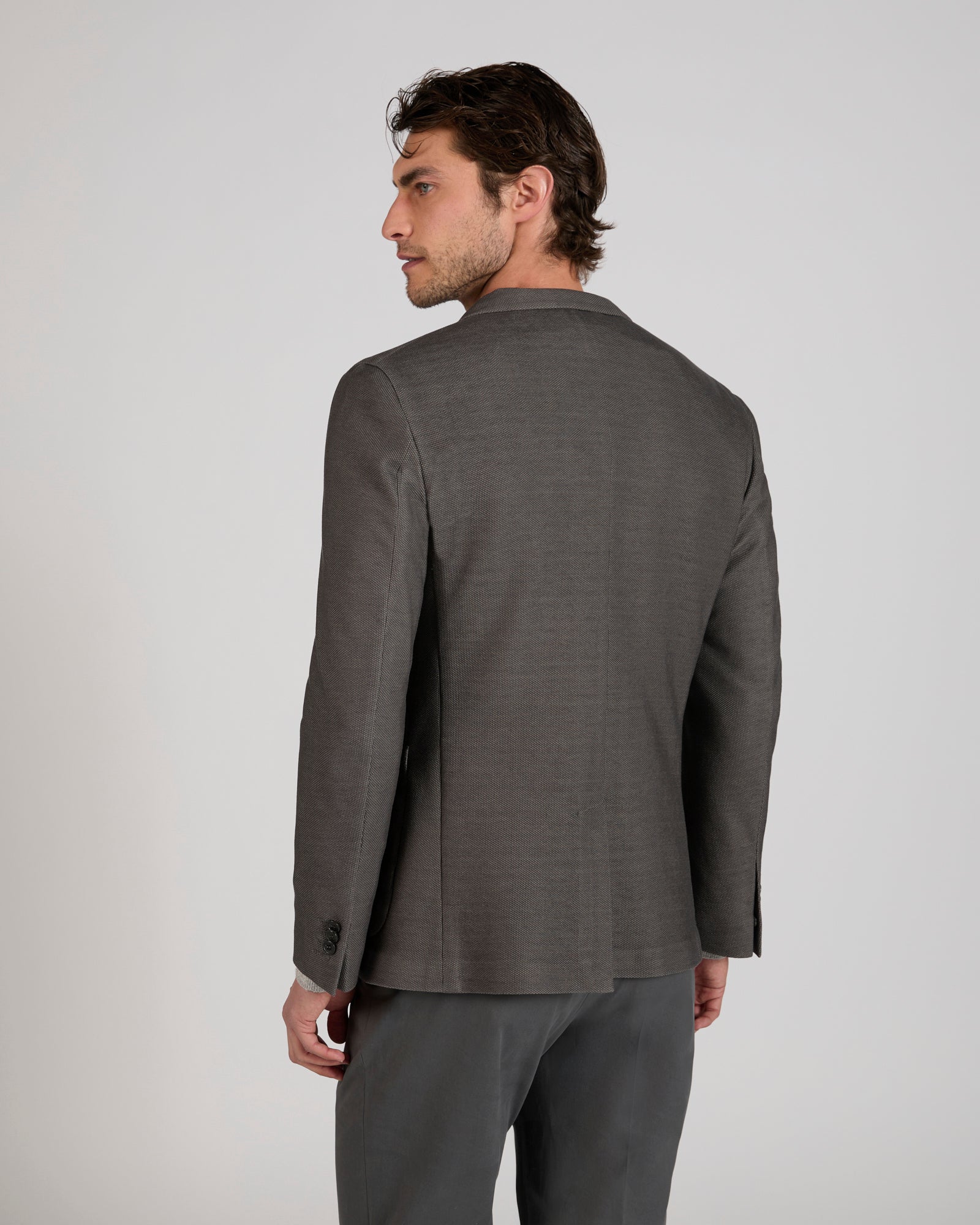 Slim fit English-rib knit jersey jacket - Image 3
