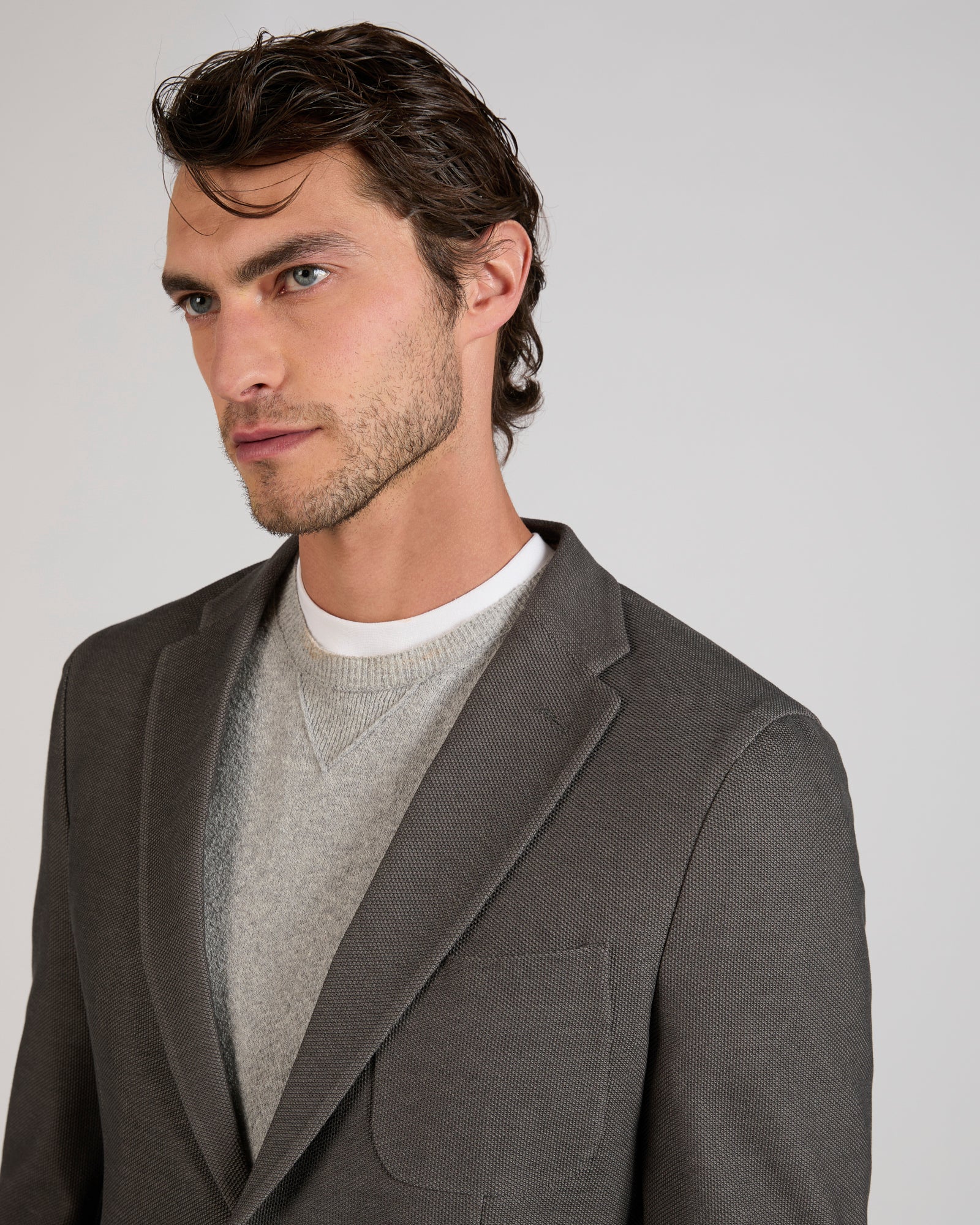 Slim fit English-rib knit jersey jacket - Image 4