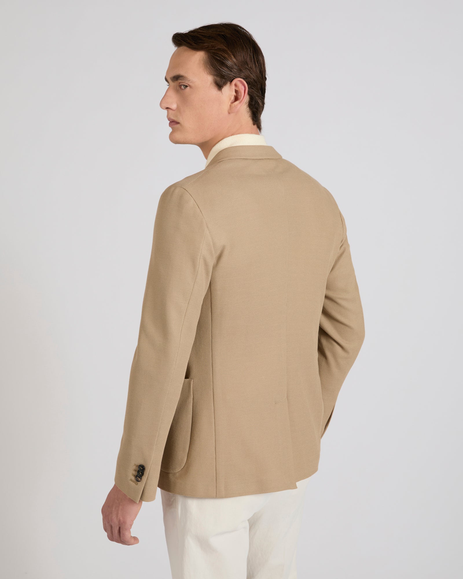 Slim fit English-rib knit jersey jacket - Image 3