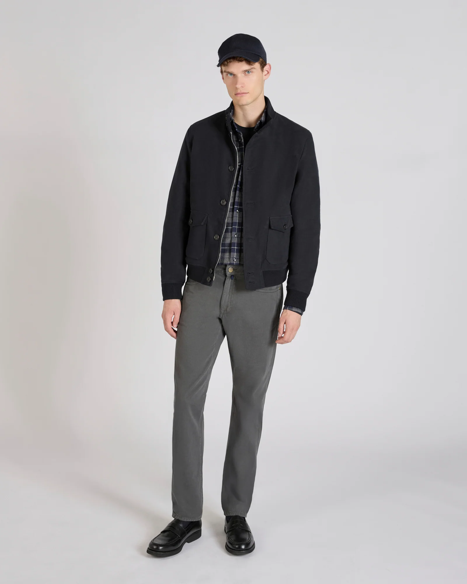 Slim-fit five-pocket trousers in cotton and cashmere - Image 5