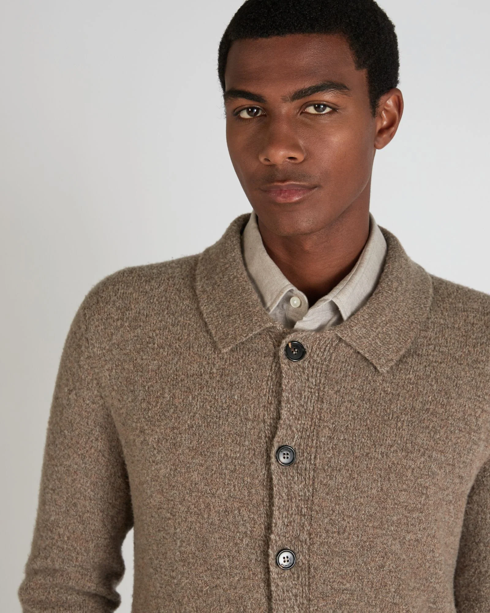 Slim fit Geelong wool bouclé overshirt - Image 4