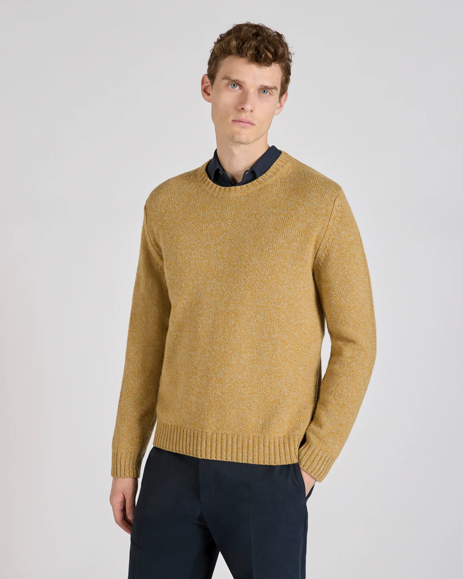 Slim fit Geelong wool crewneck sweater - Image 2