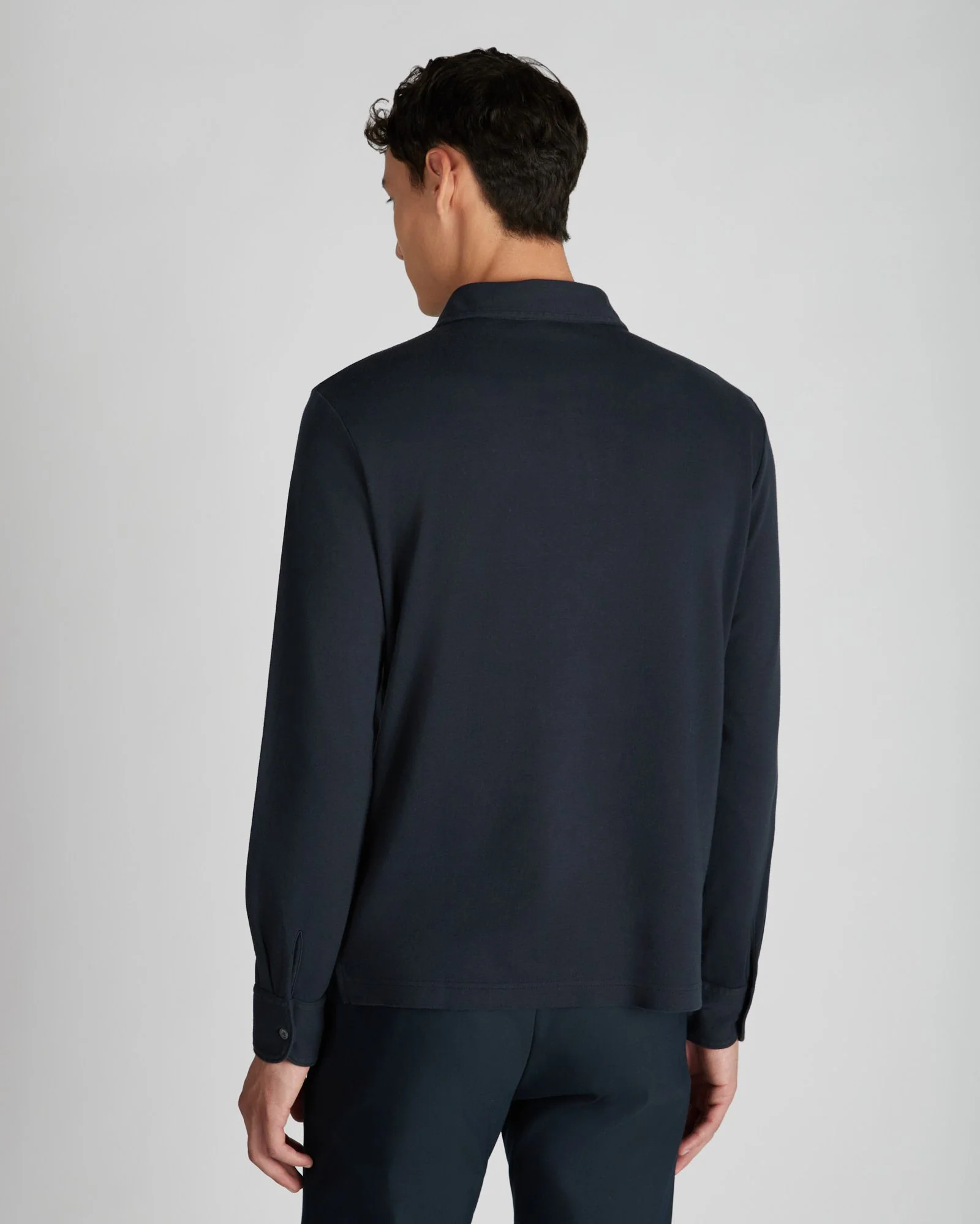 Slim fit Interlock cotton polo shirt - Image 3