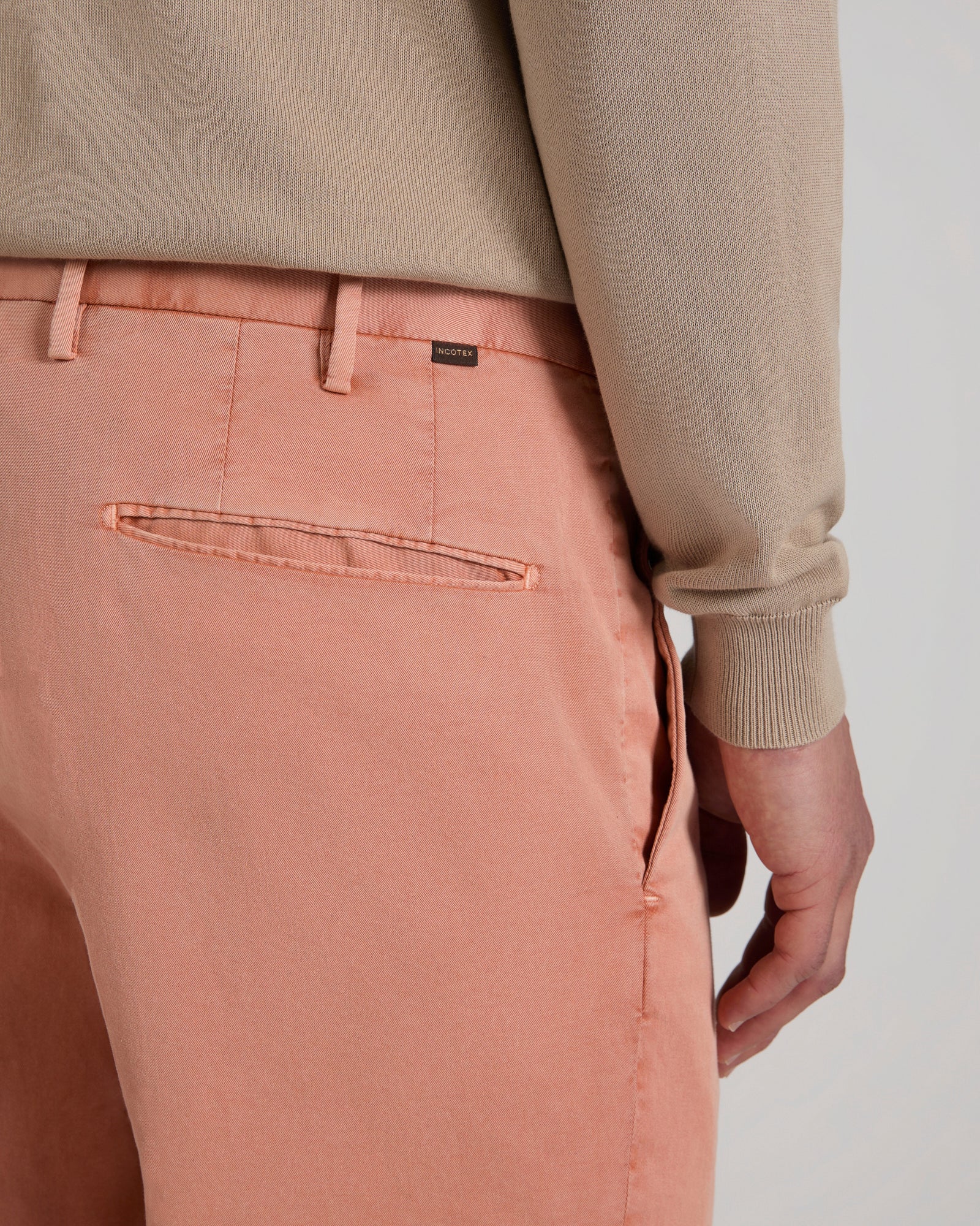 Slim fit organic cotton trousers - Image 4