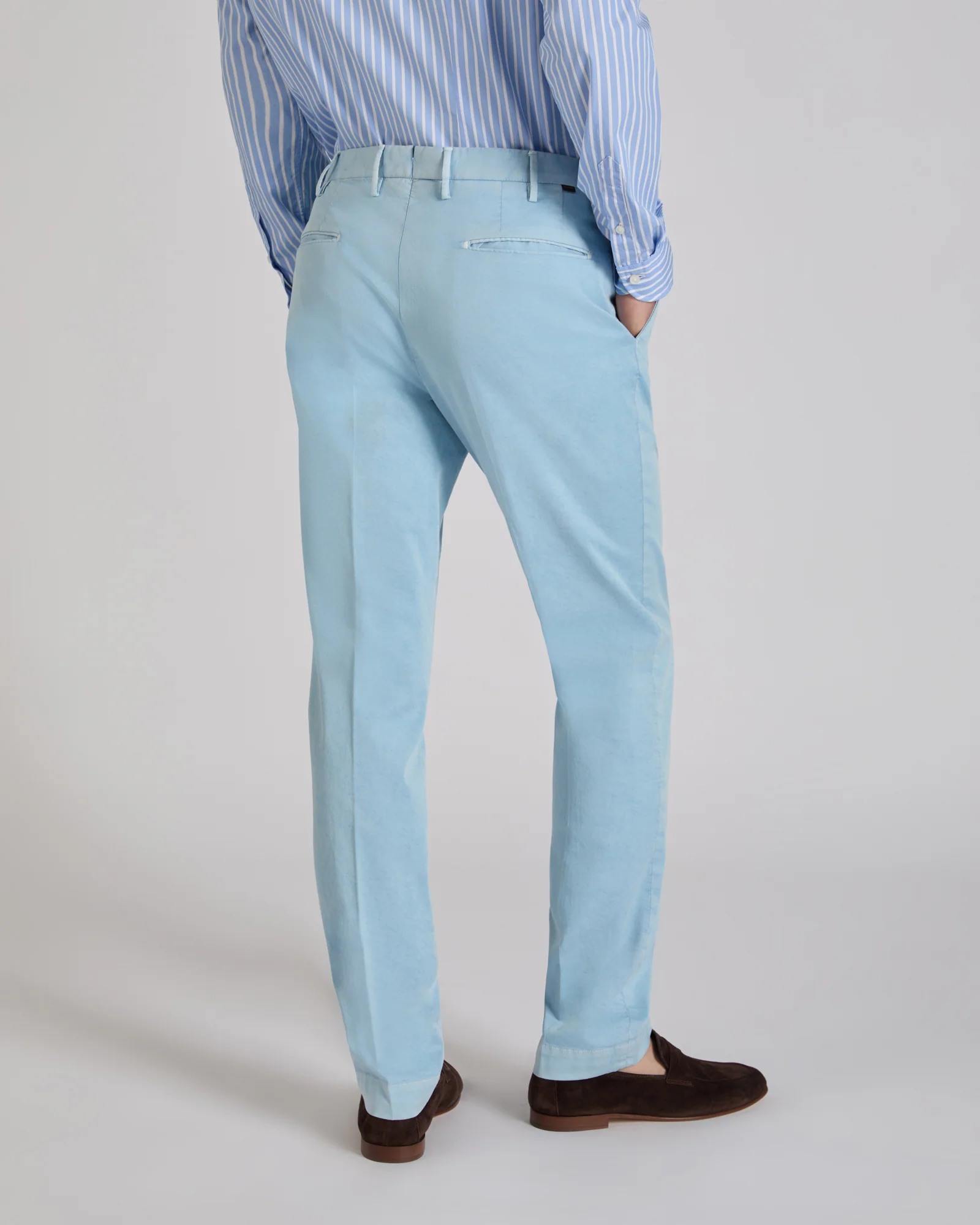 Slim fit organic cotton trousers - Image 3