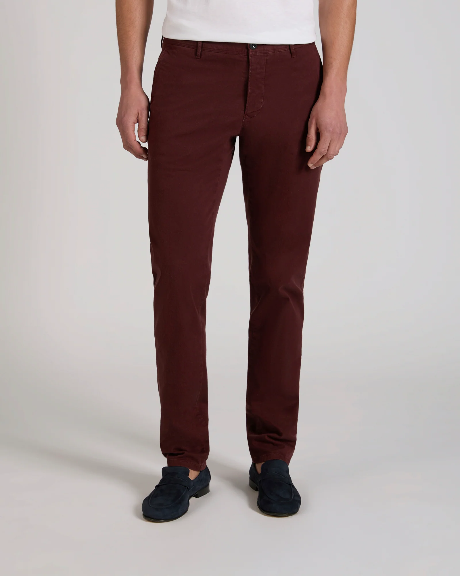 Slim fit organic cotton twill trousers - Image 2