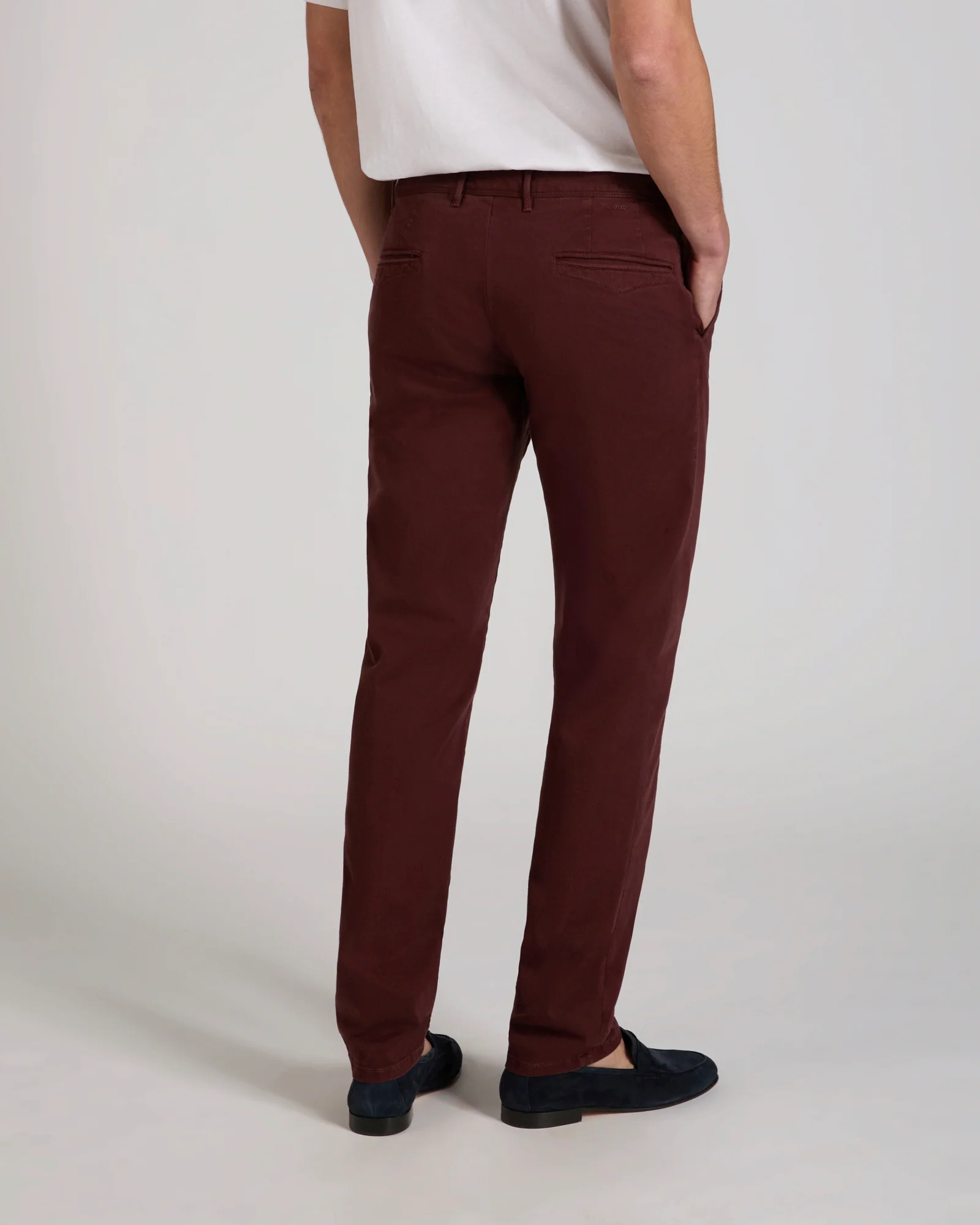 Slim fit organic cotton twill trousers - Image 3