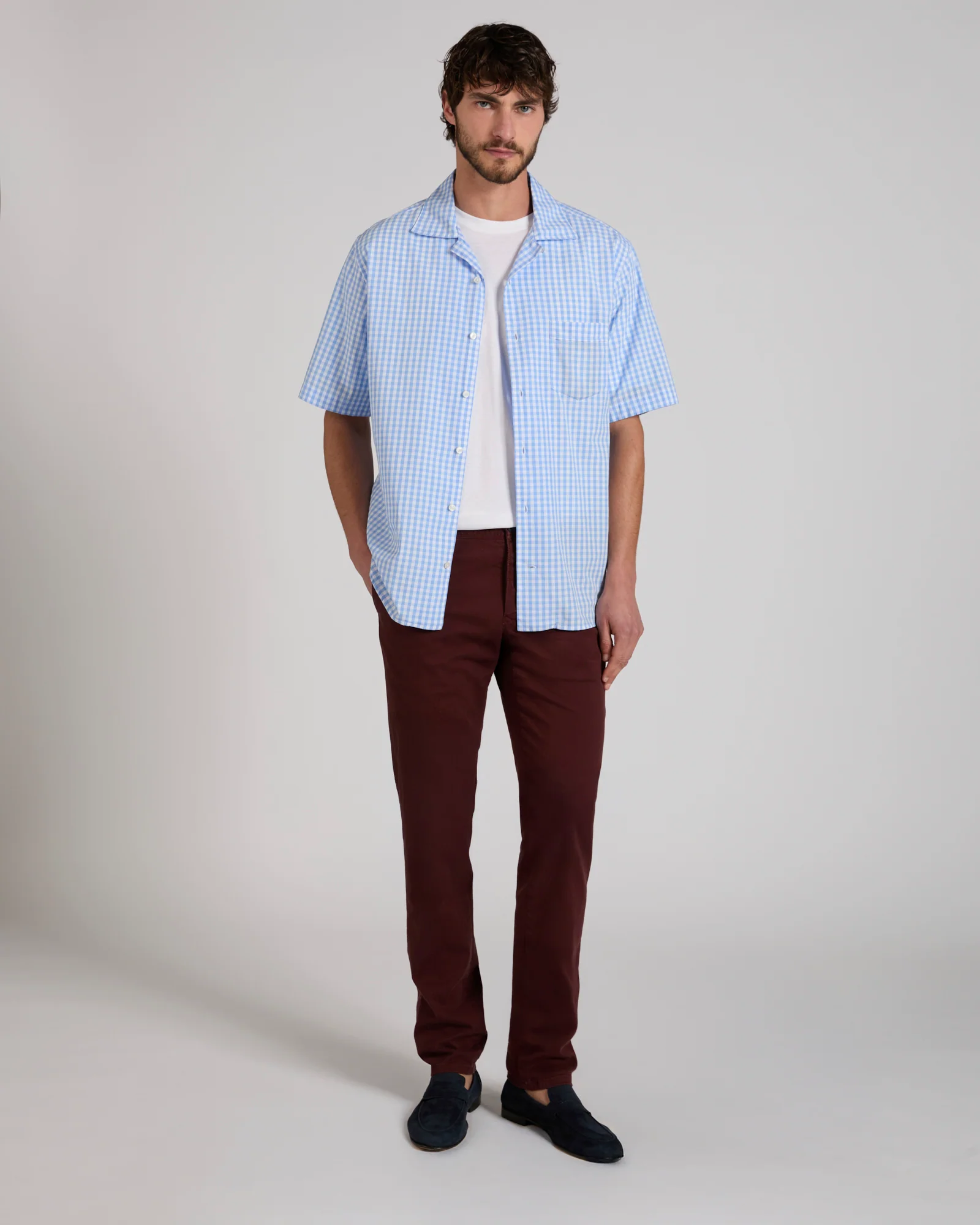 Slim fit organic cotton twill trousers - Image 5