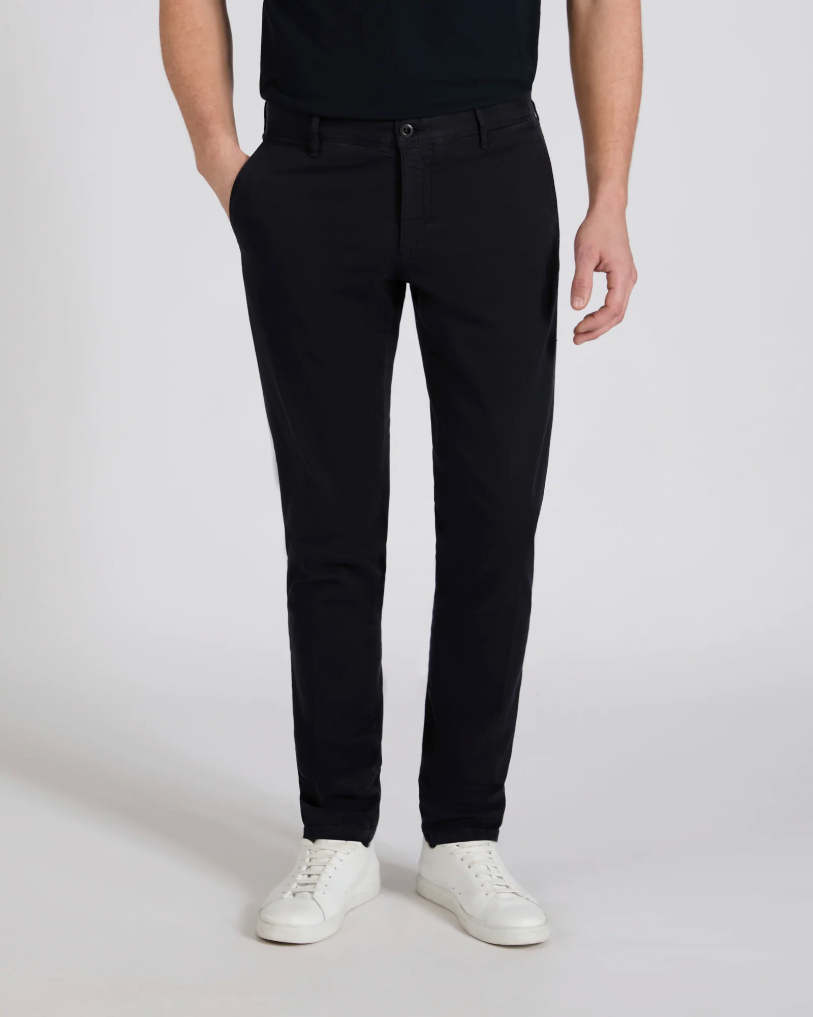 Slim fit organic cotton twill trousers - Image 2