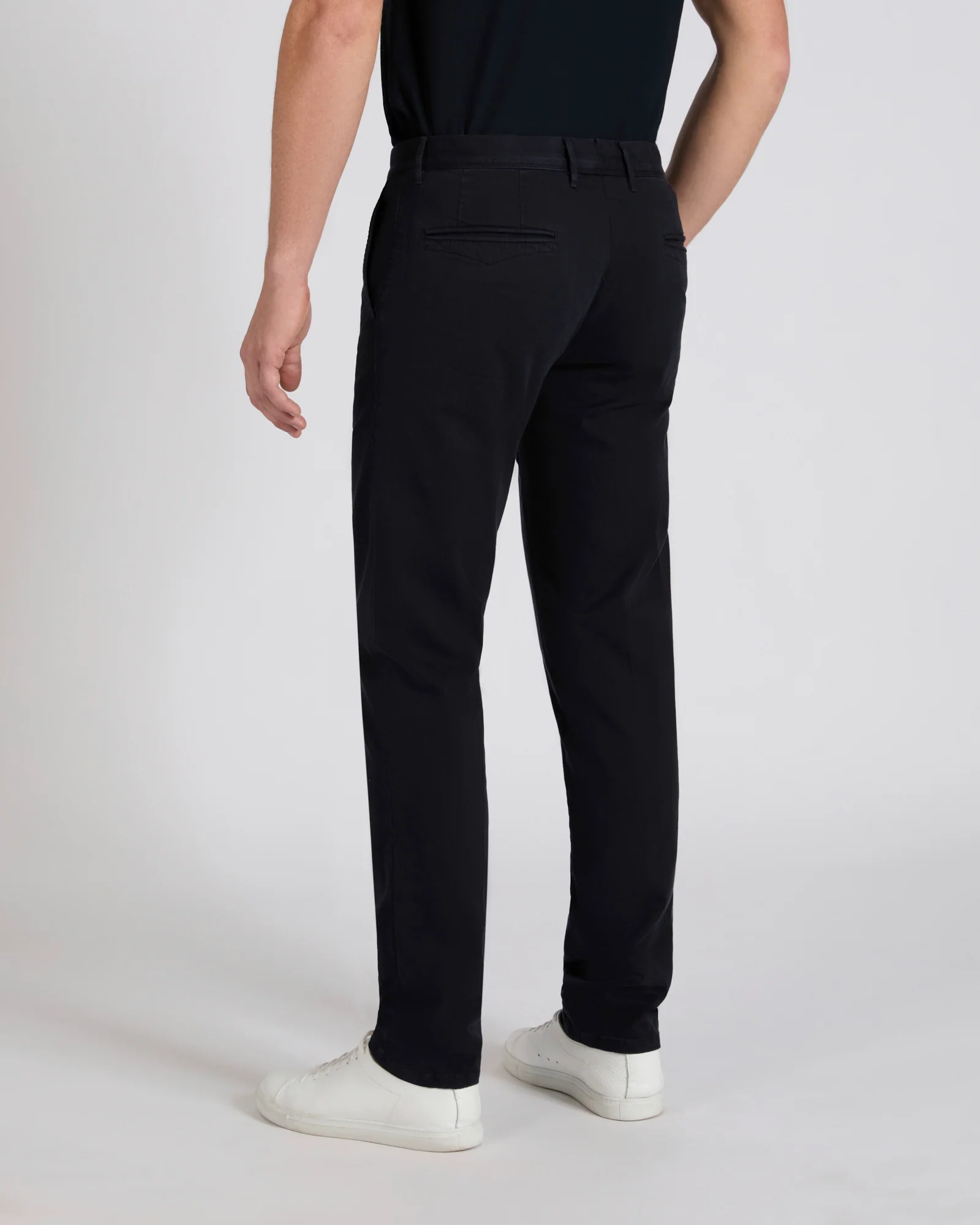 Slim fit organic cotton twill trousers - Image 3