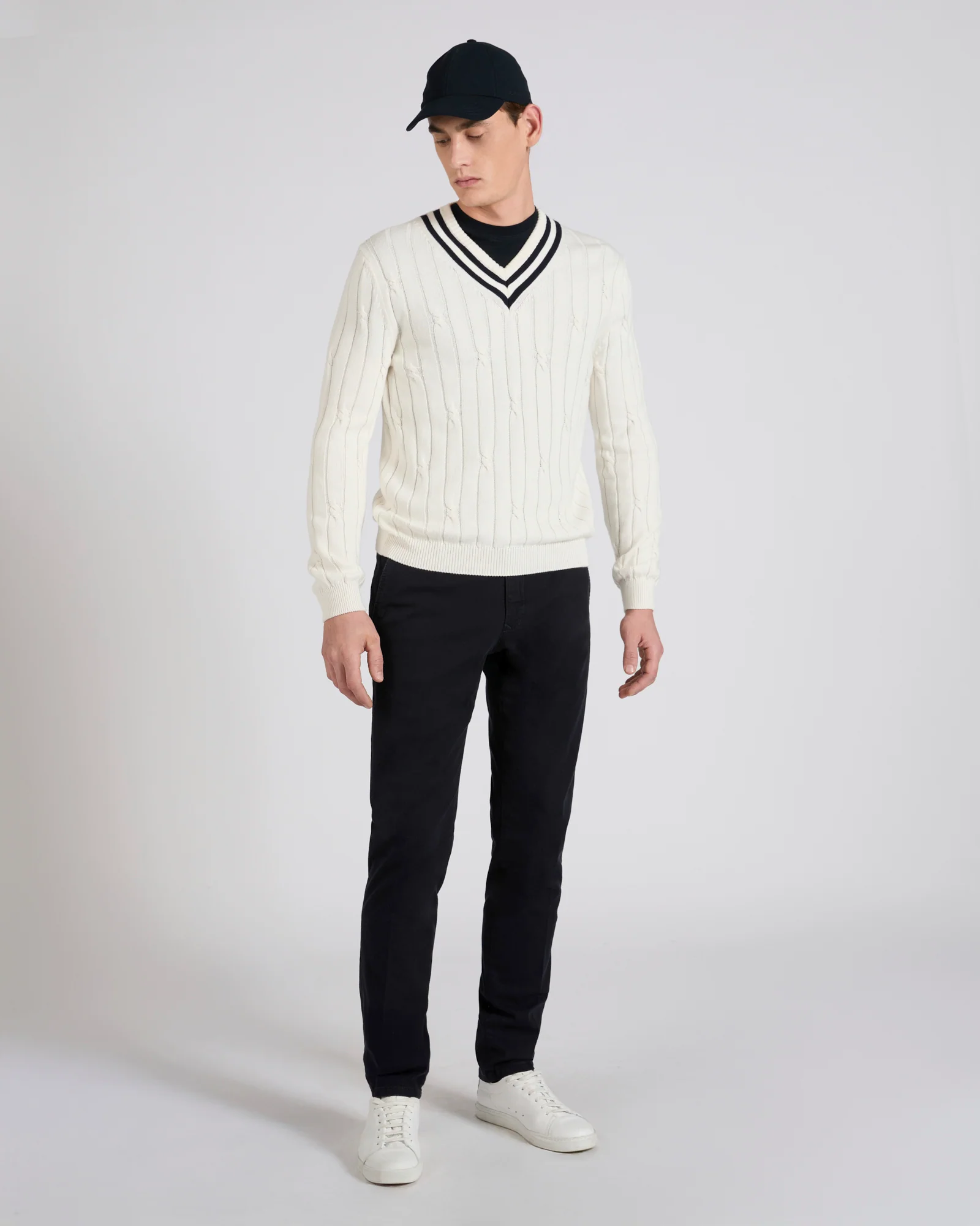 Slim fit organic cotton twill trousers - Image 5