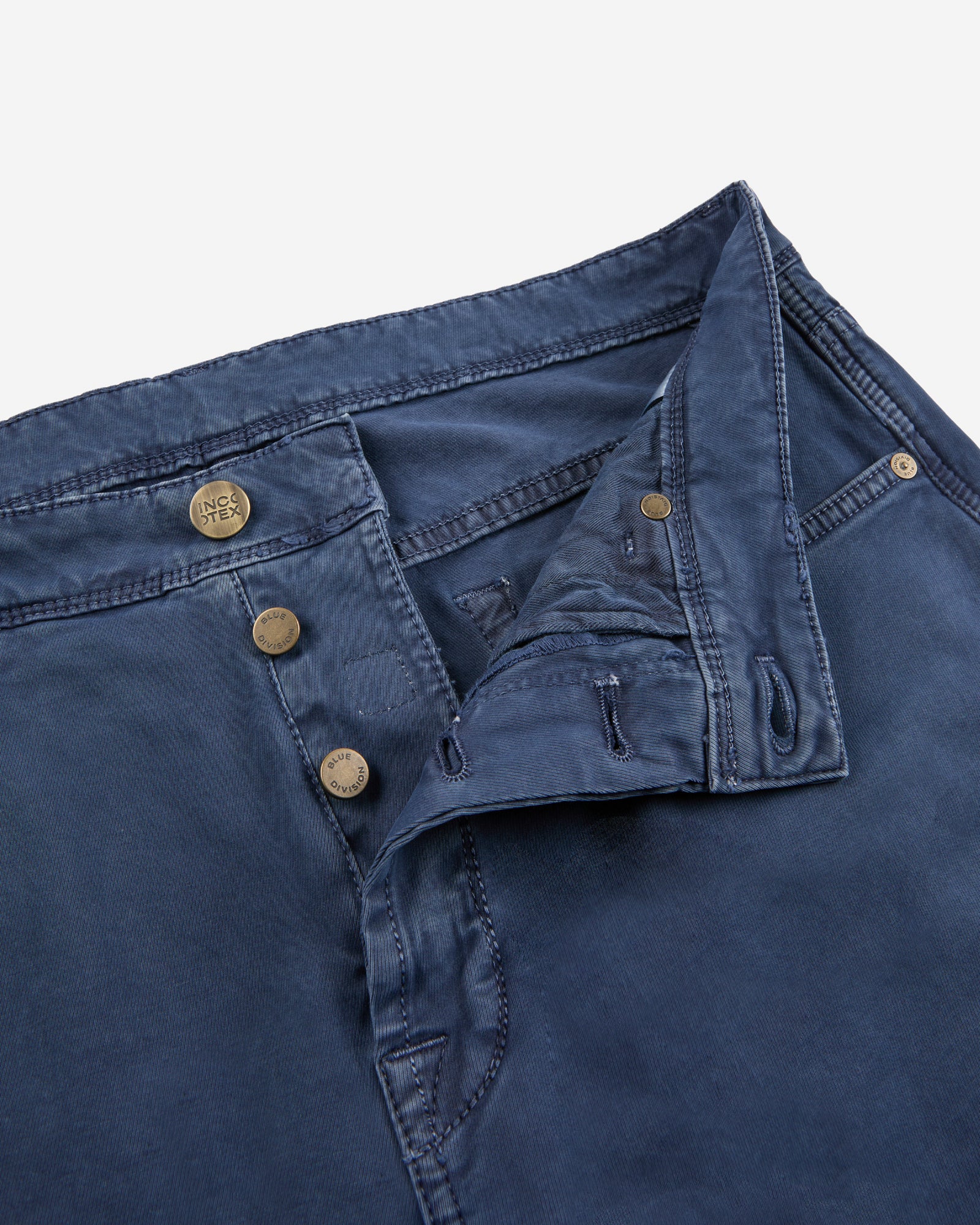 Slim fit stretch cotton tricot five-pocket trousers - Image 6
