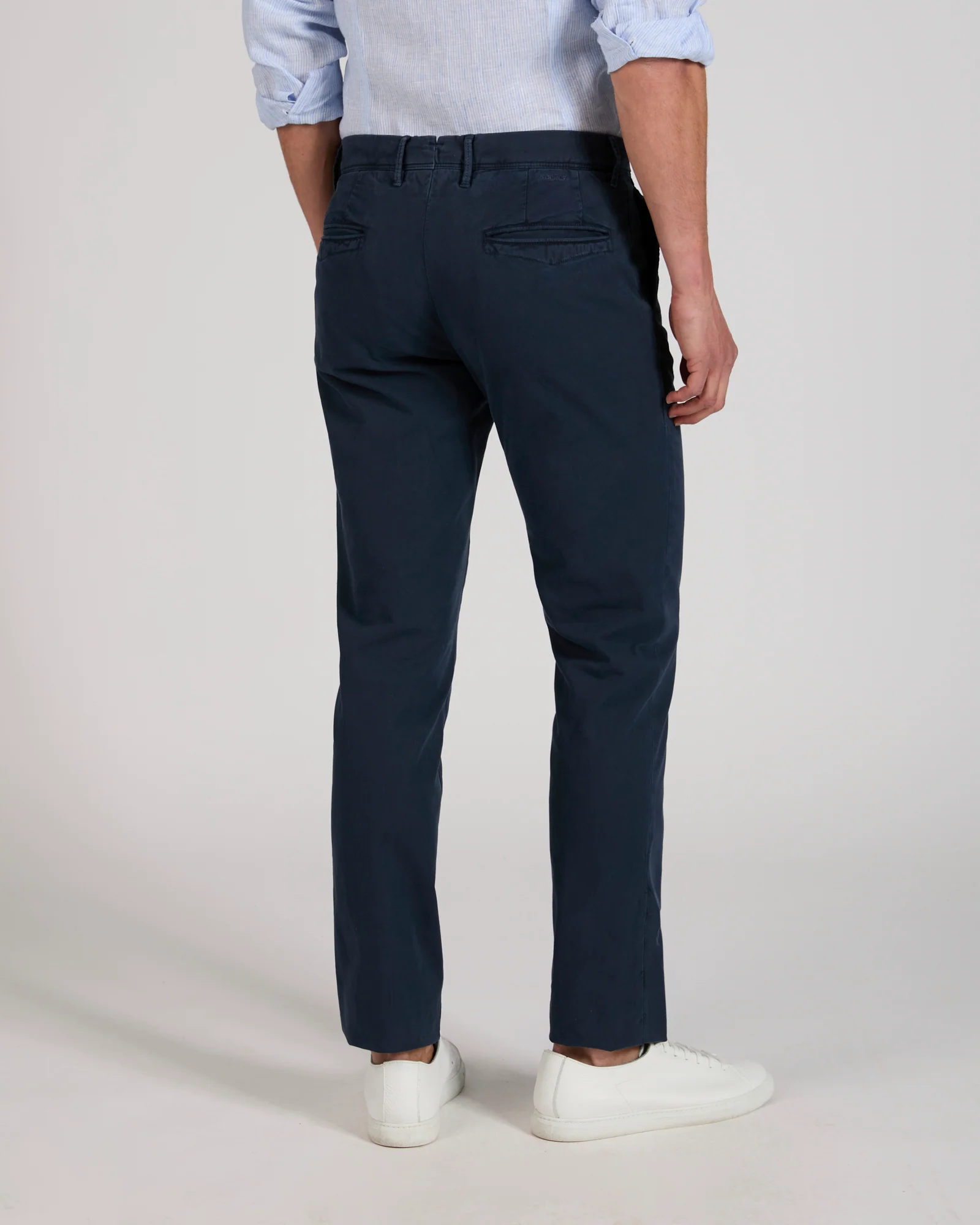 Slim fit stretch cotton trousers - Image 3