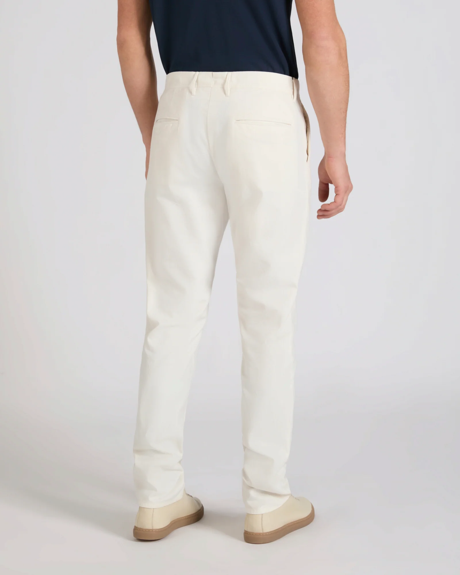Slim fit stretch cotton trousers - Image 3