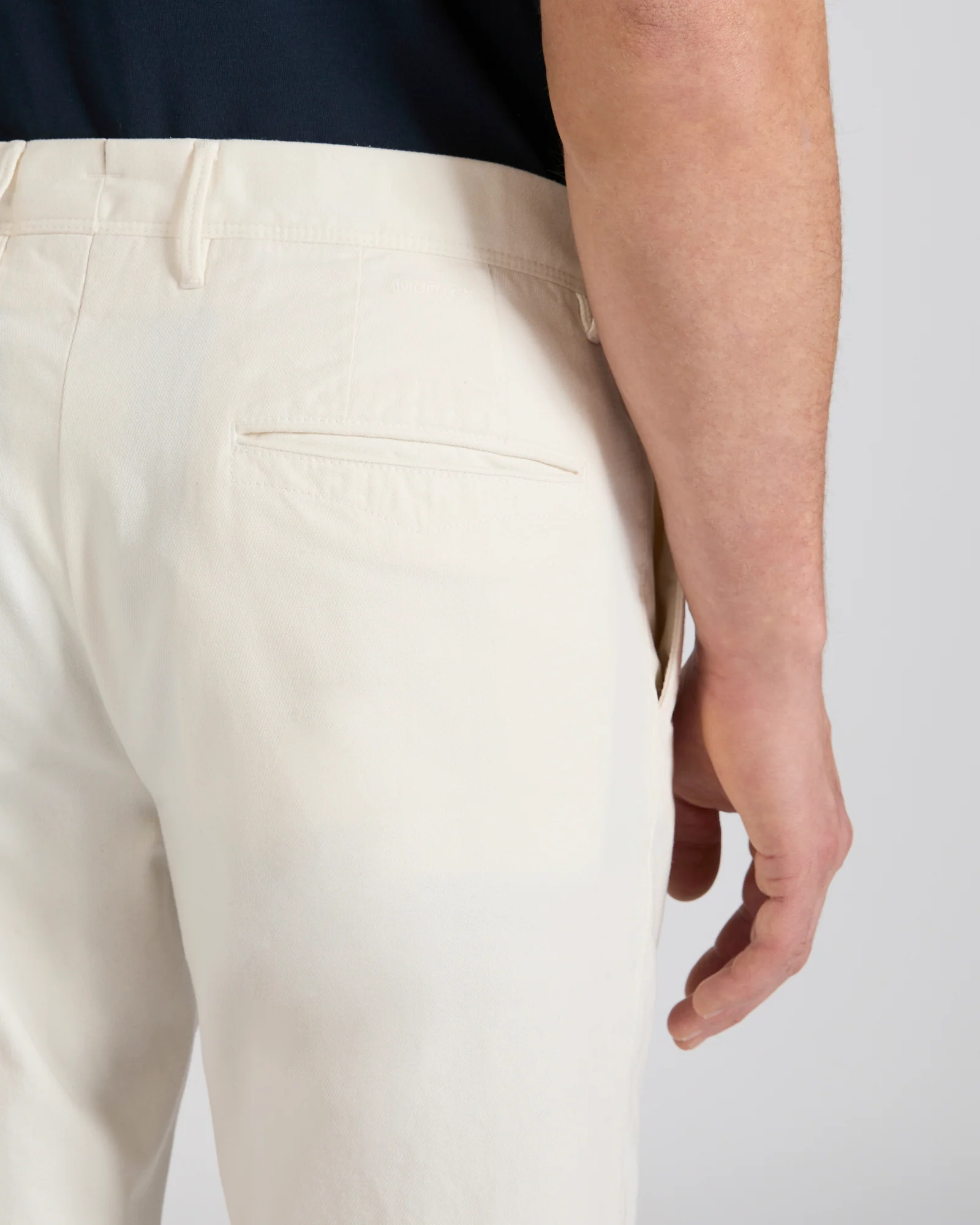 Slim fit stretch cotton trousers - Image 4