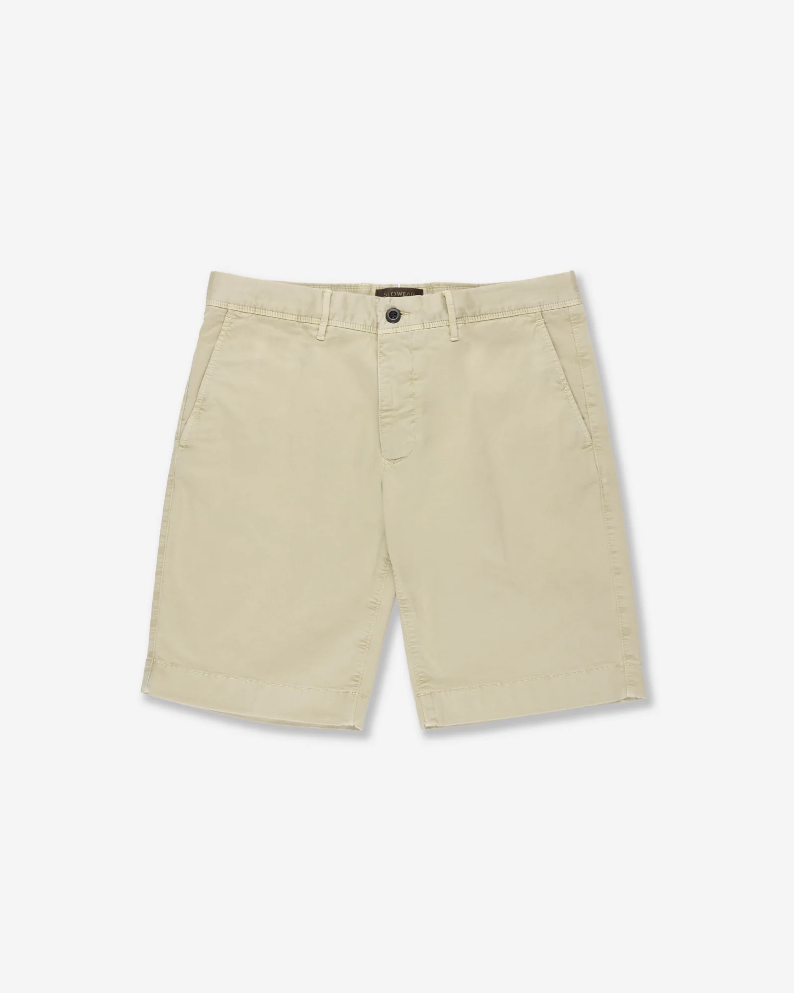 Slim-fit stretch gabardine Bermuda shorts