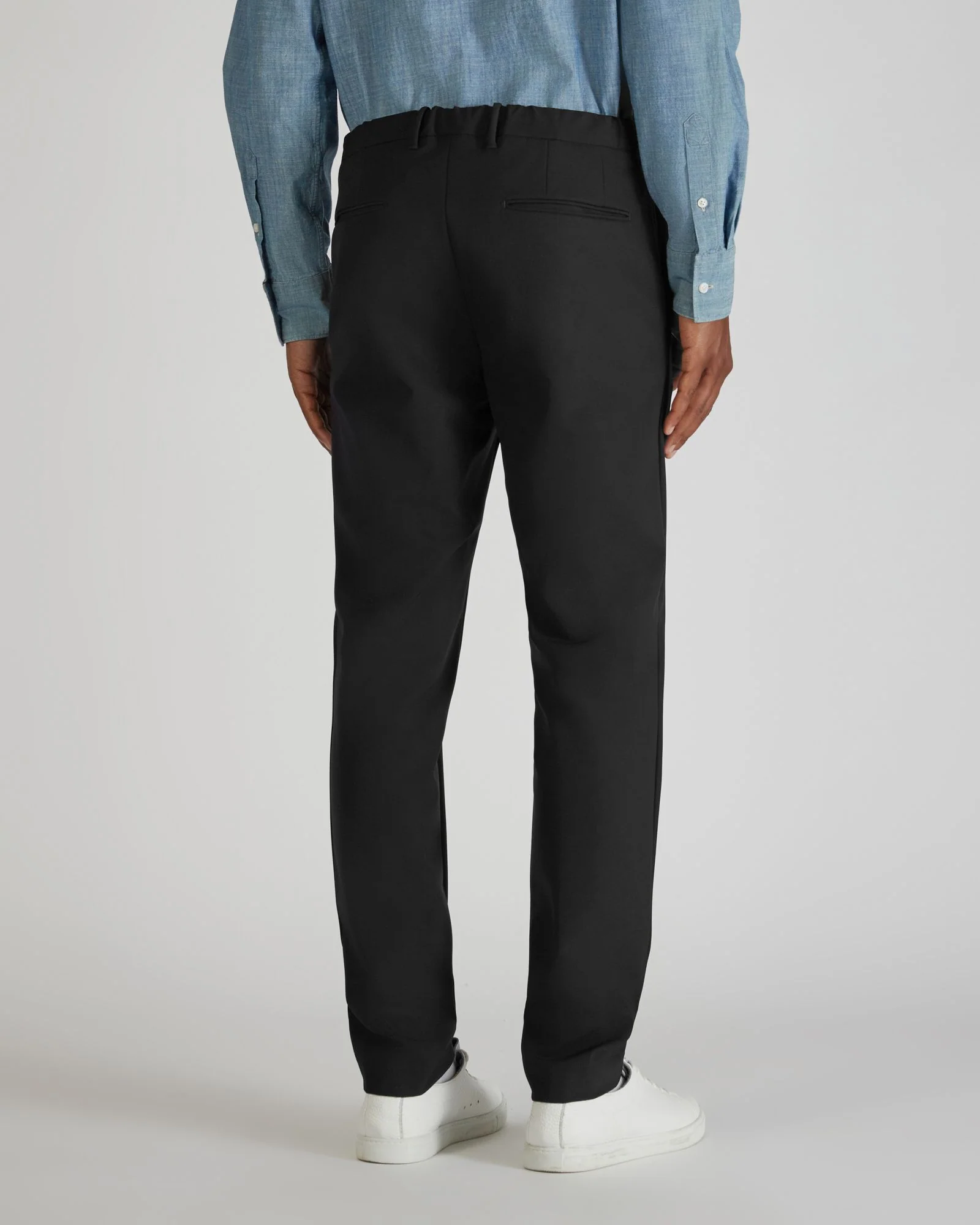 Slim fit technical fabric trousers - Image 3
