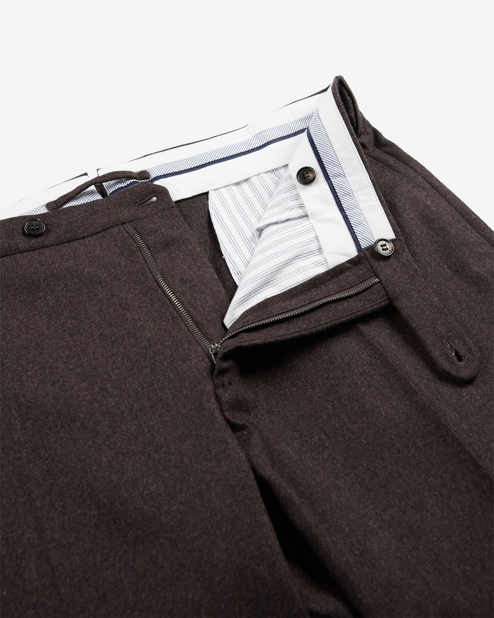 Slim fit wool and cashmere flannel trousers - Image 6