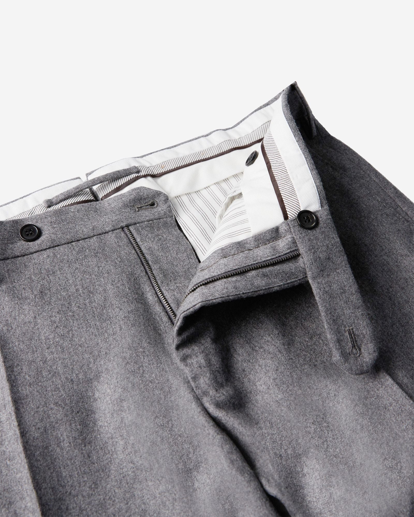 Slim fit wool and cashmere flannel trousers - Image 6