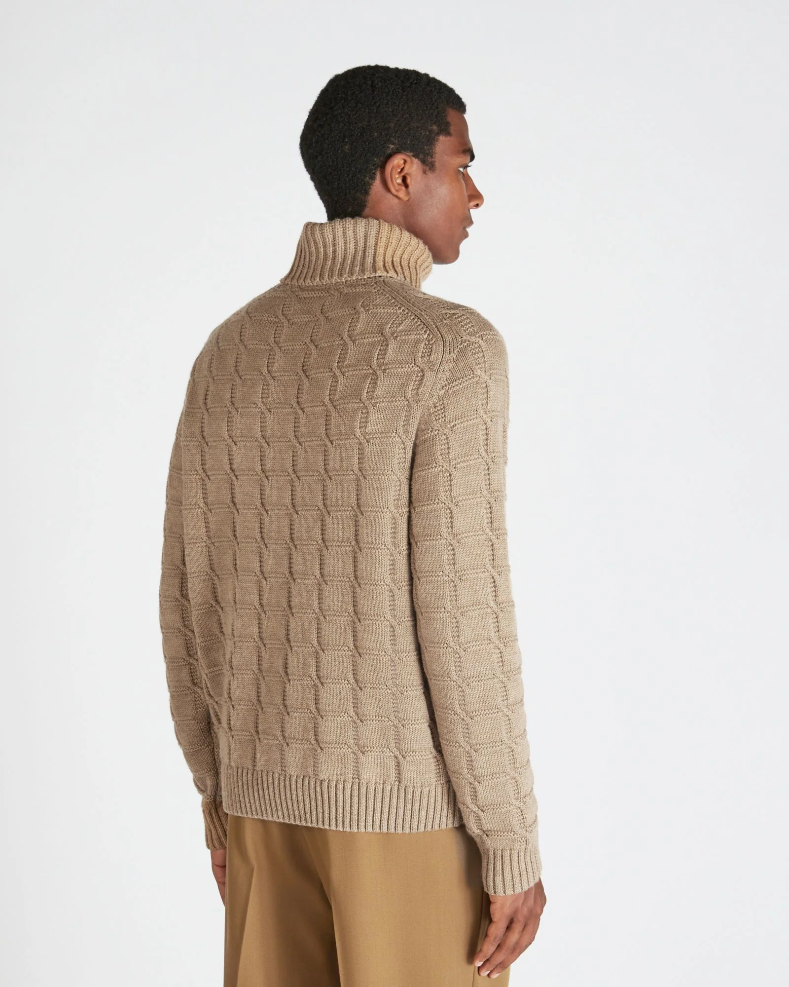 Slim fit wool turtleneck sweater - Image 3