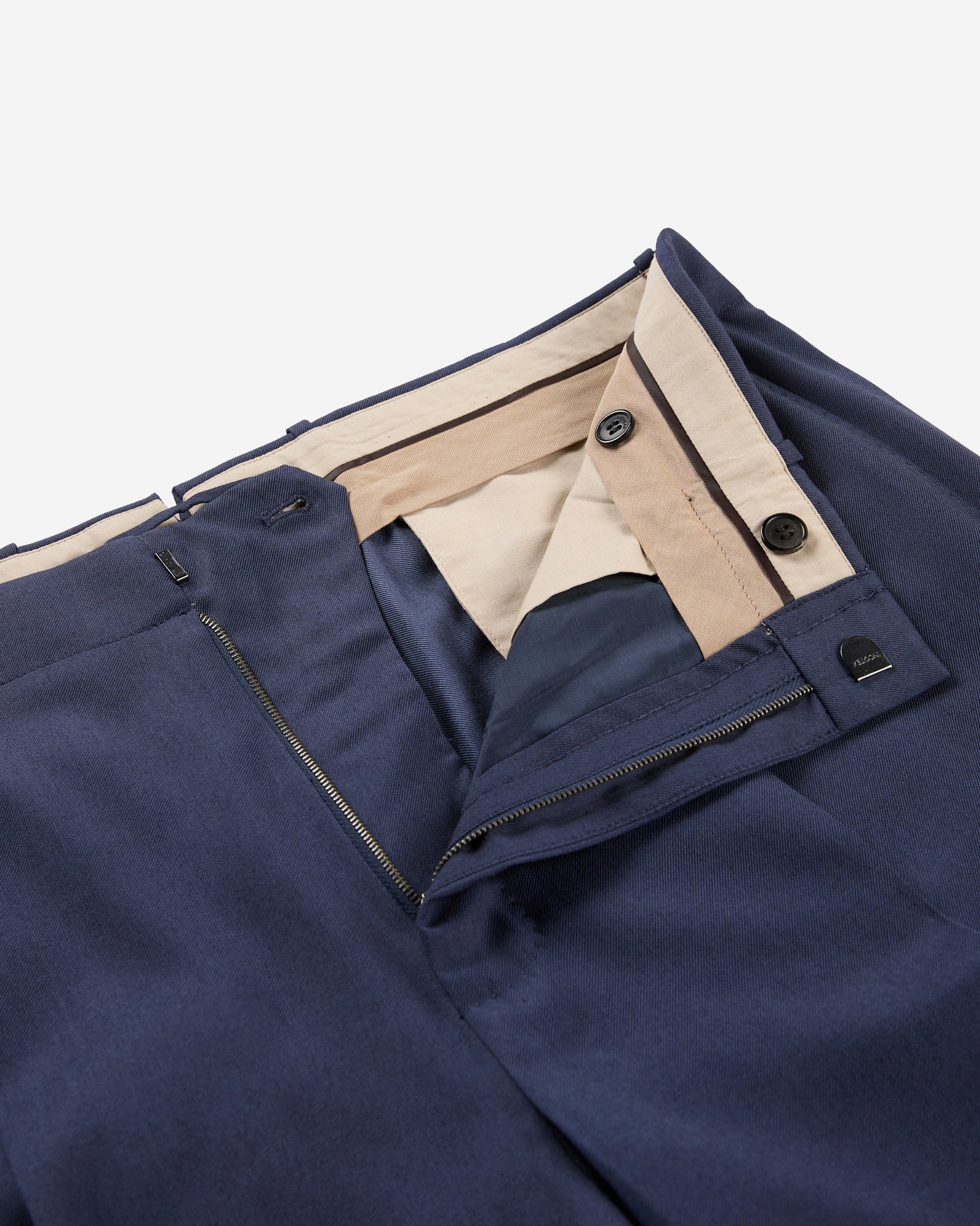Straight fit wool and silk twill trousers - Image 6