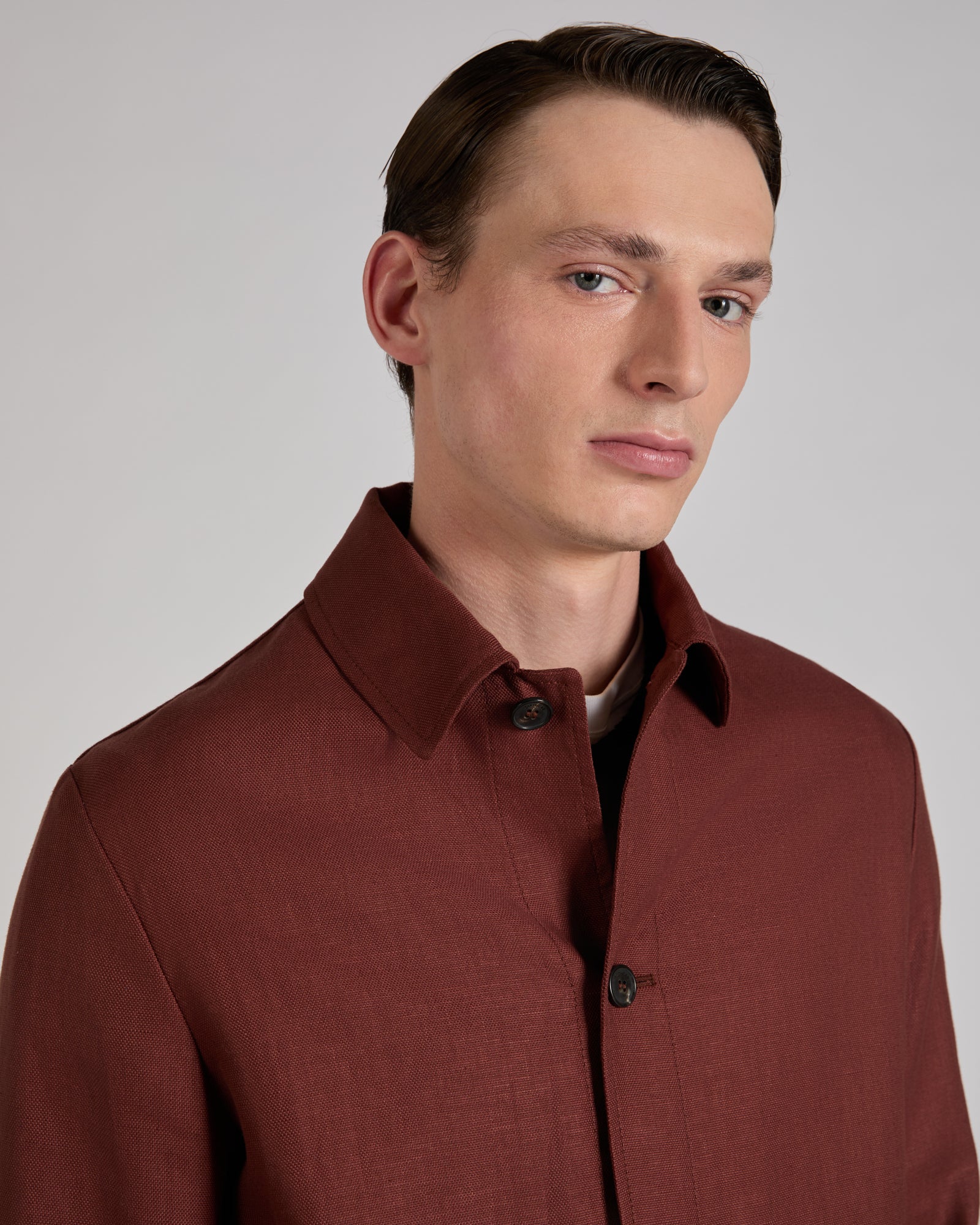 Stretch cotton and linen panama blouson jacket - Image 4