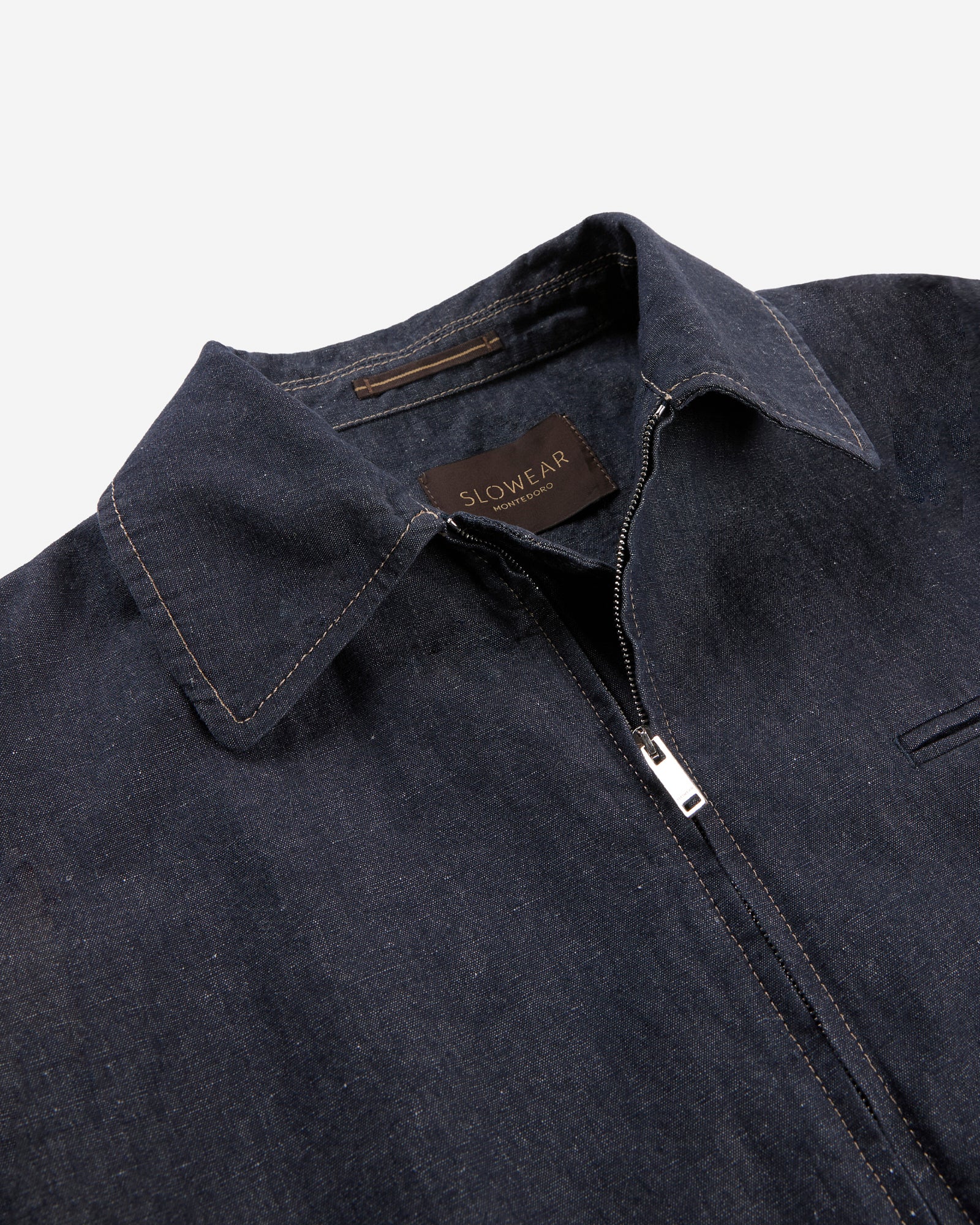 Stretch cotton and linen Primo bomber jacket - Image 6