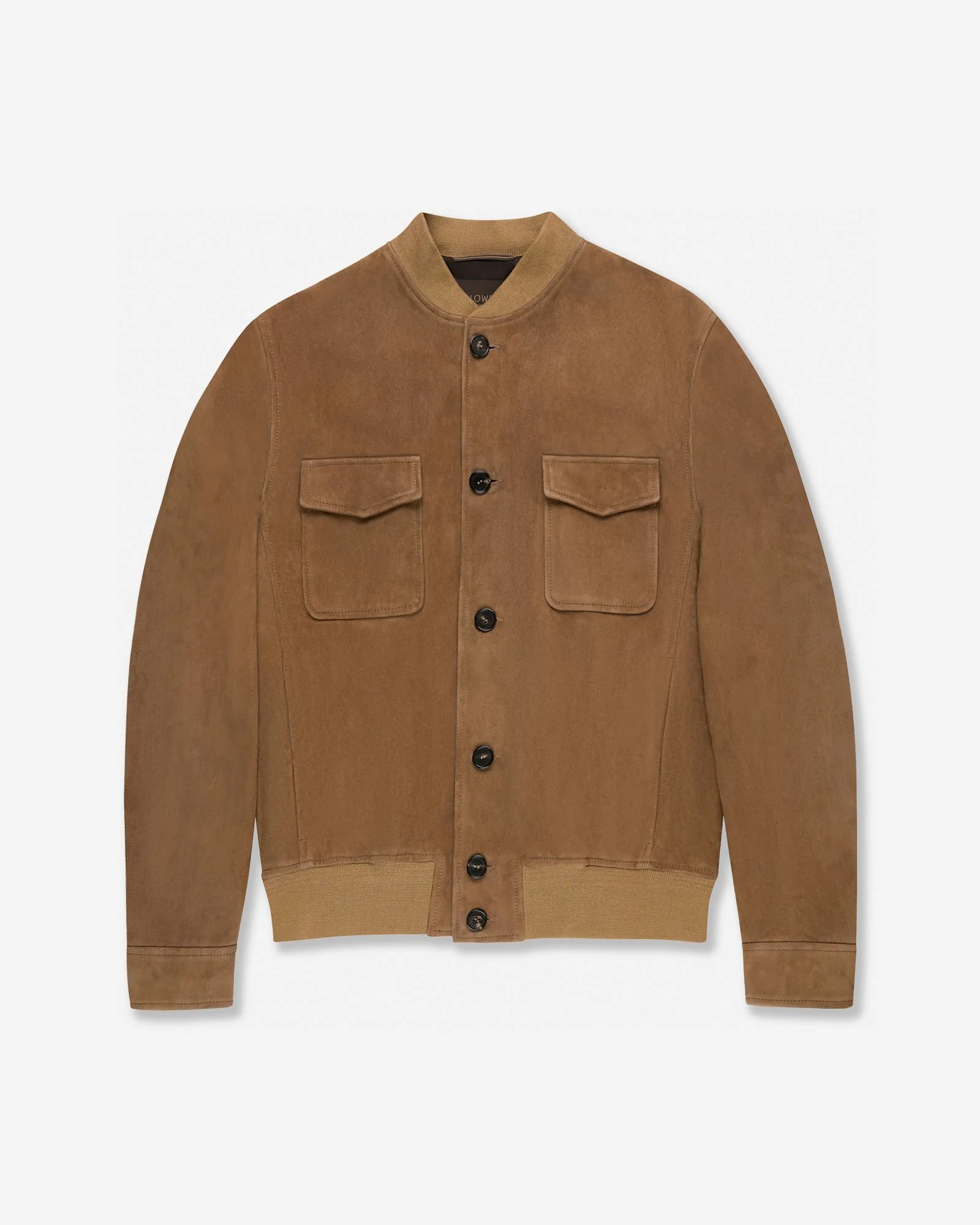 Suede leather bomber jacket
