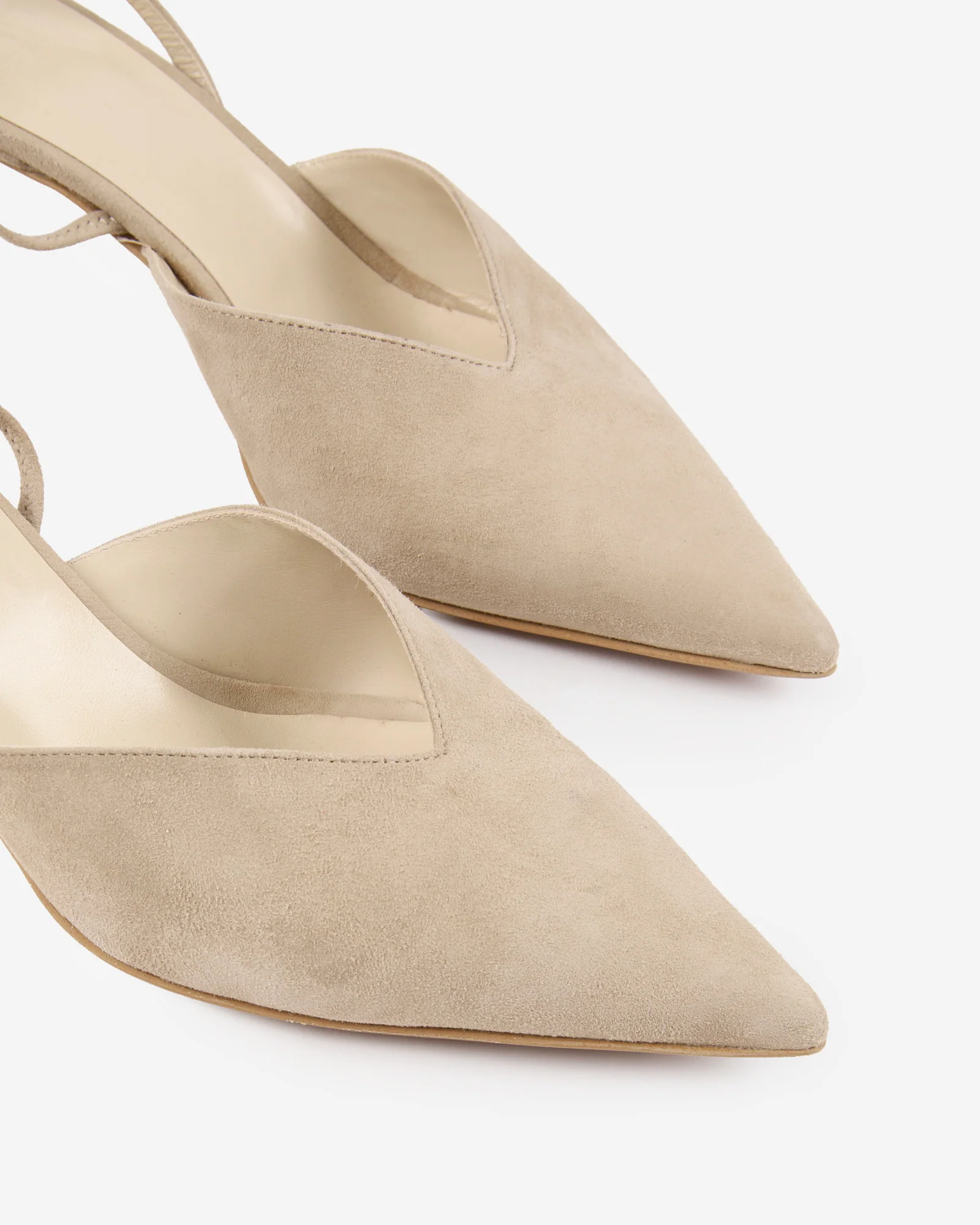 Suede leather slingback pumps - Image 3