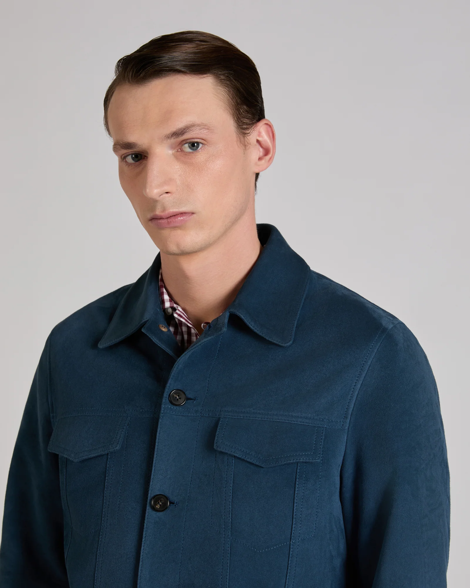Suede leather Trucker jacket - Image 4