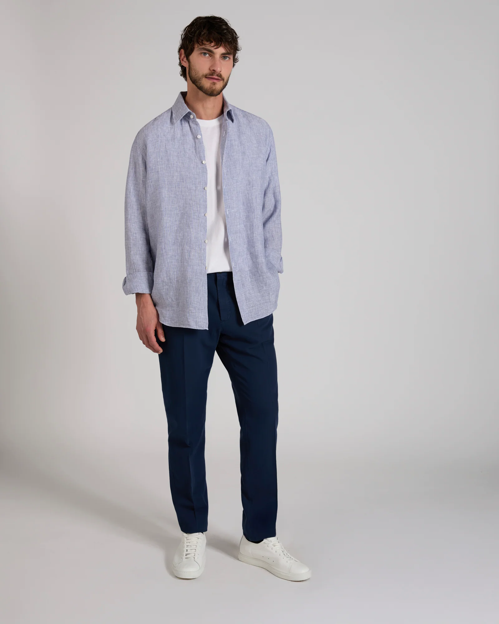 Tapered fit Chinolino ice crĂȘpe trousers - Image 5