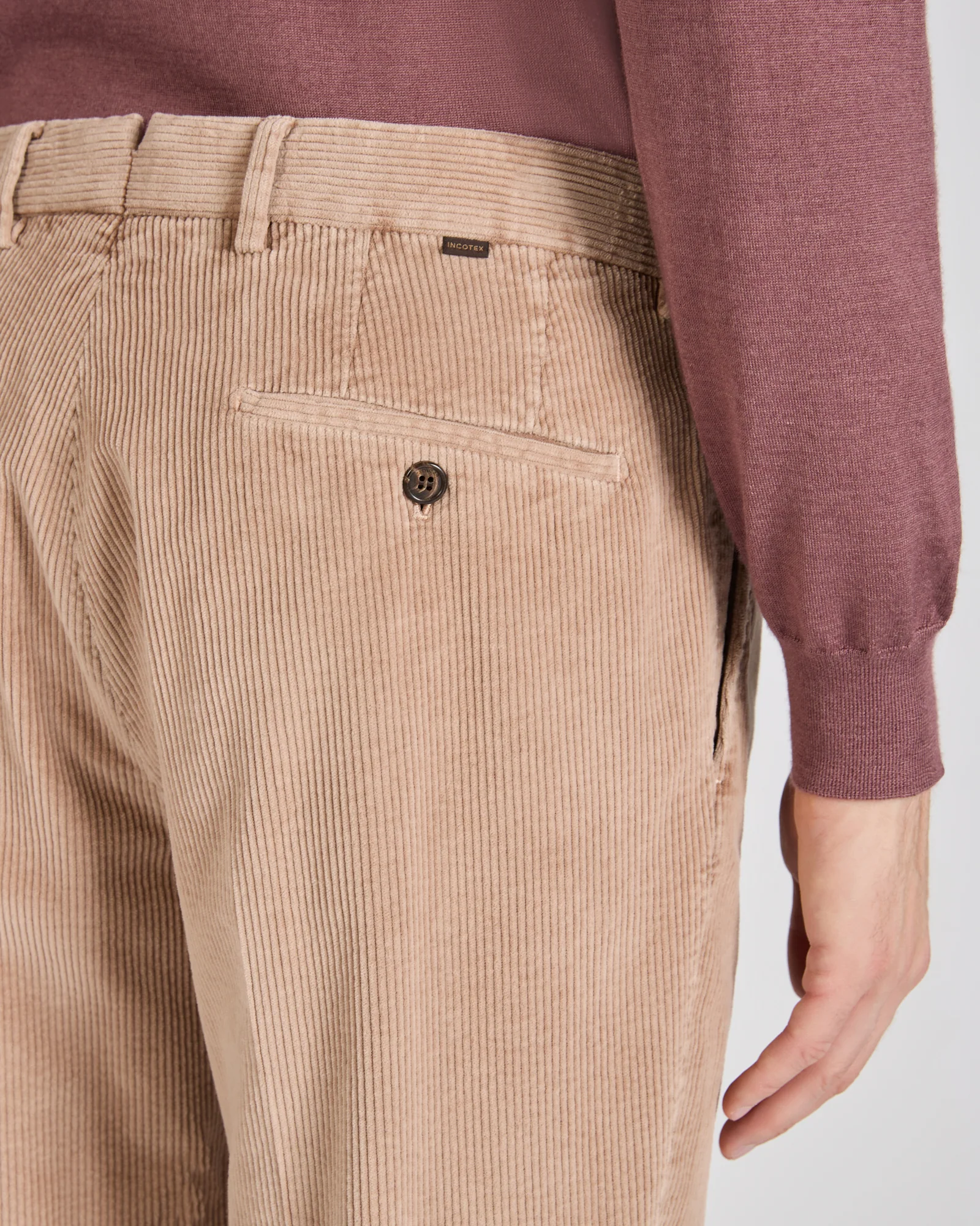 Tapered fit corduroy trousers - Image 4