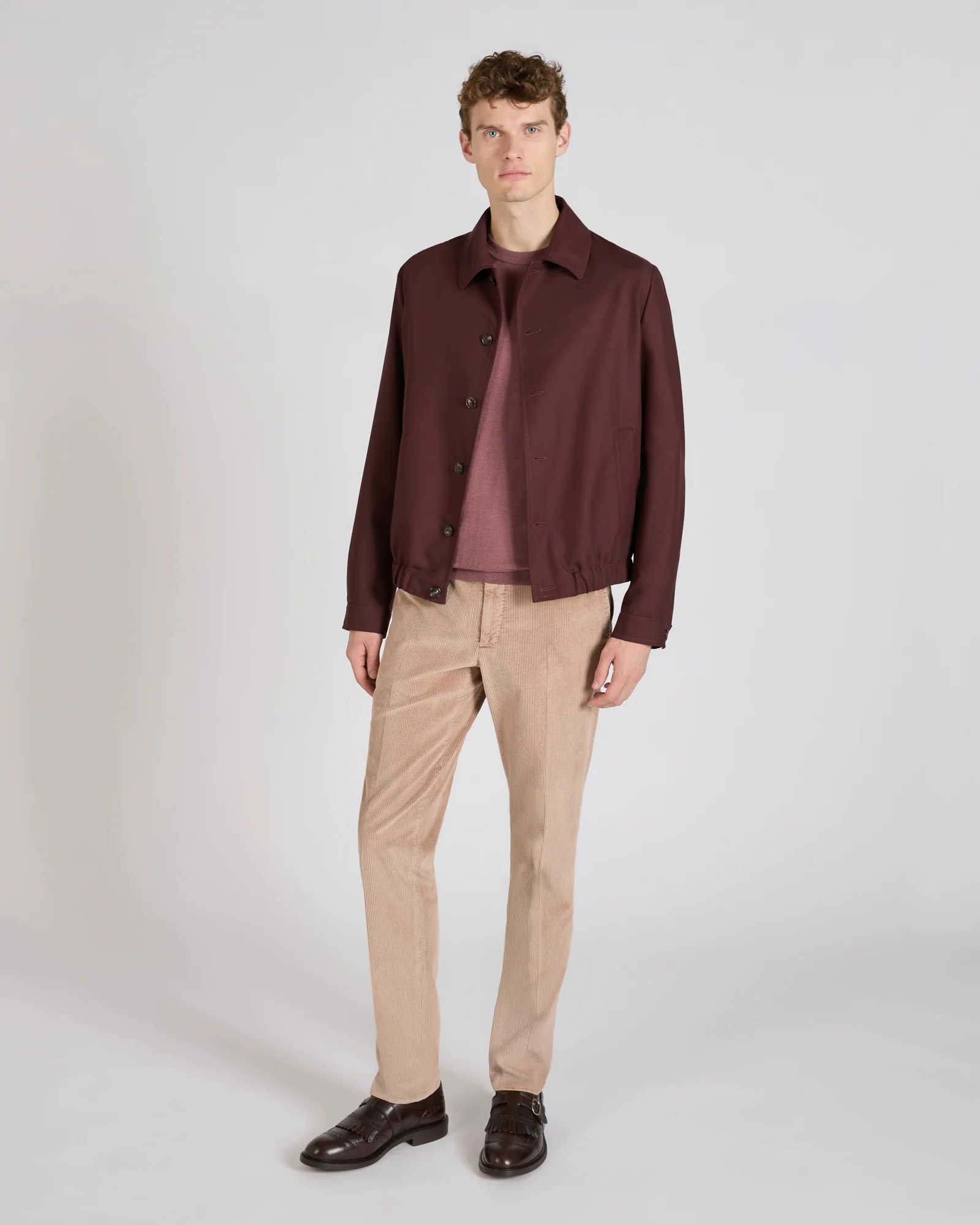 Tapered fit corduroy trousers - Image 5